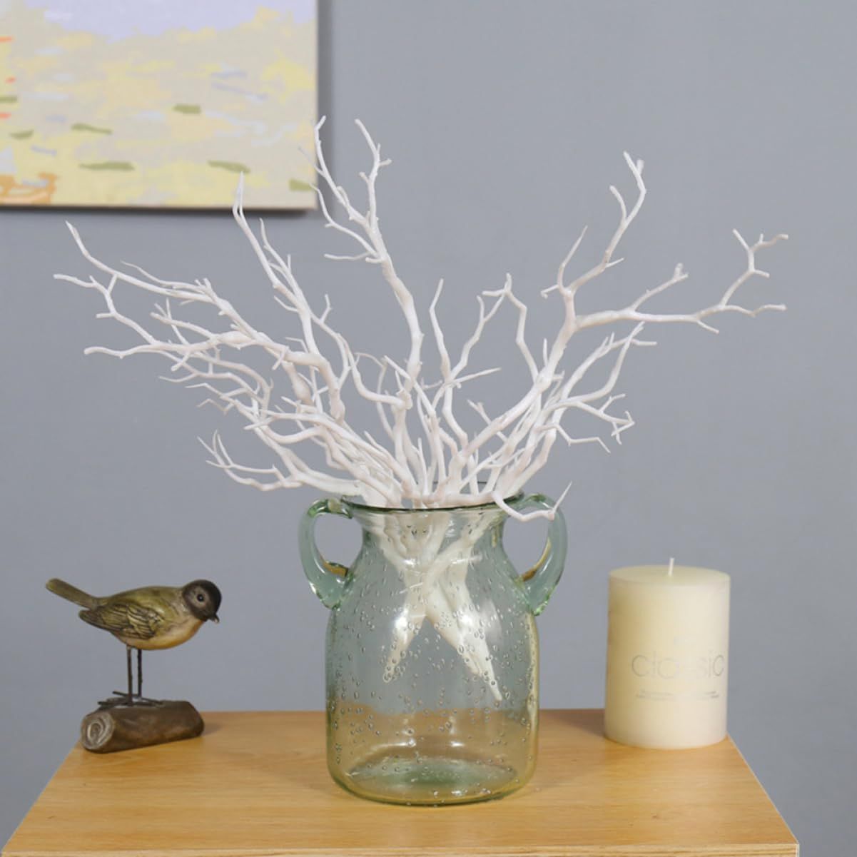 6 Pcs Home Decor Flower Vase Artificial Tree Branches White Vases for Flowers view 4