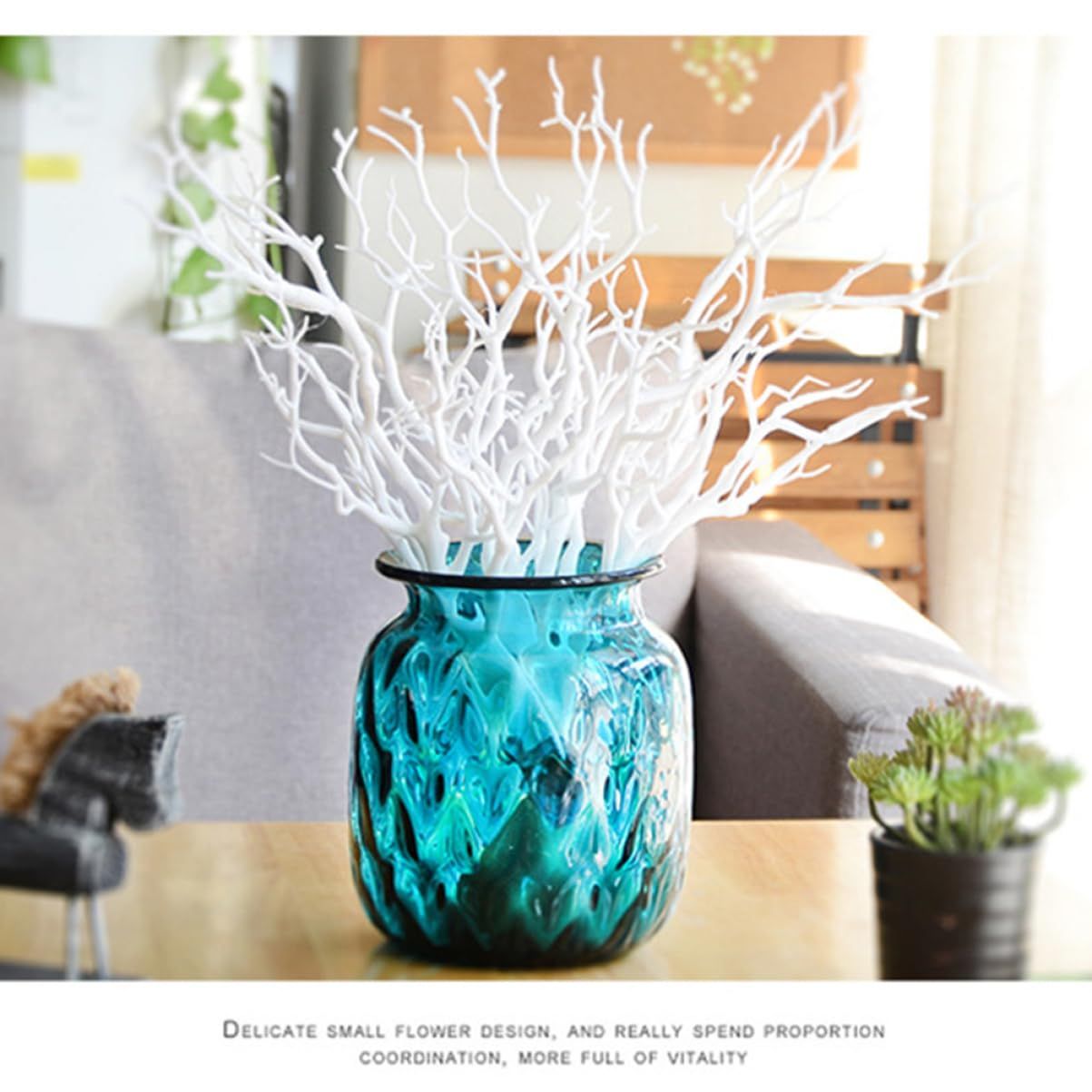6 Pcs Home Decor Flower Vase Artificial Tree Branches White Vases for Flowers view 5
