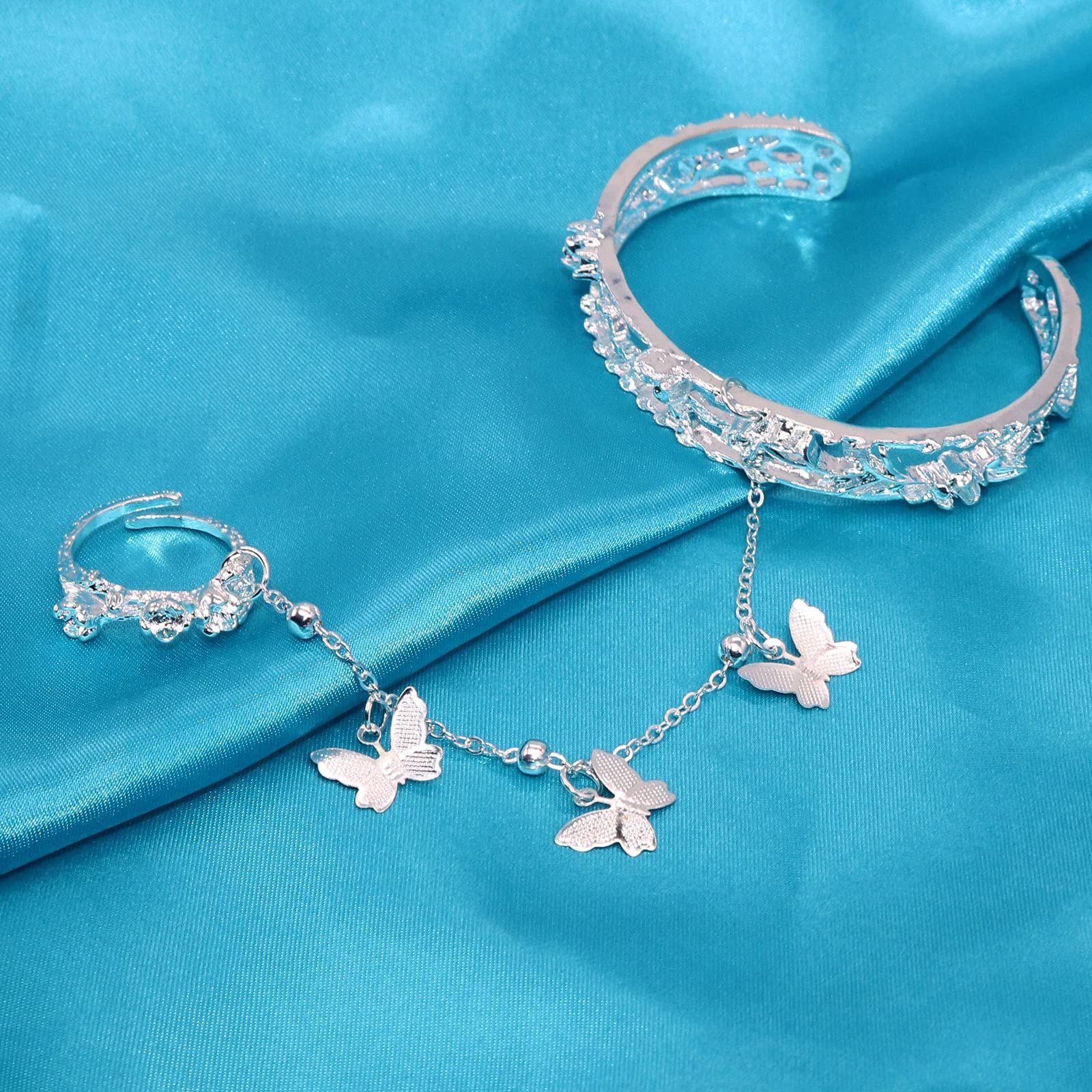 Simple Delicate Open Adjustable Love Heart Cuff Bracelet Metal Thin Wire view 3