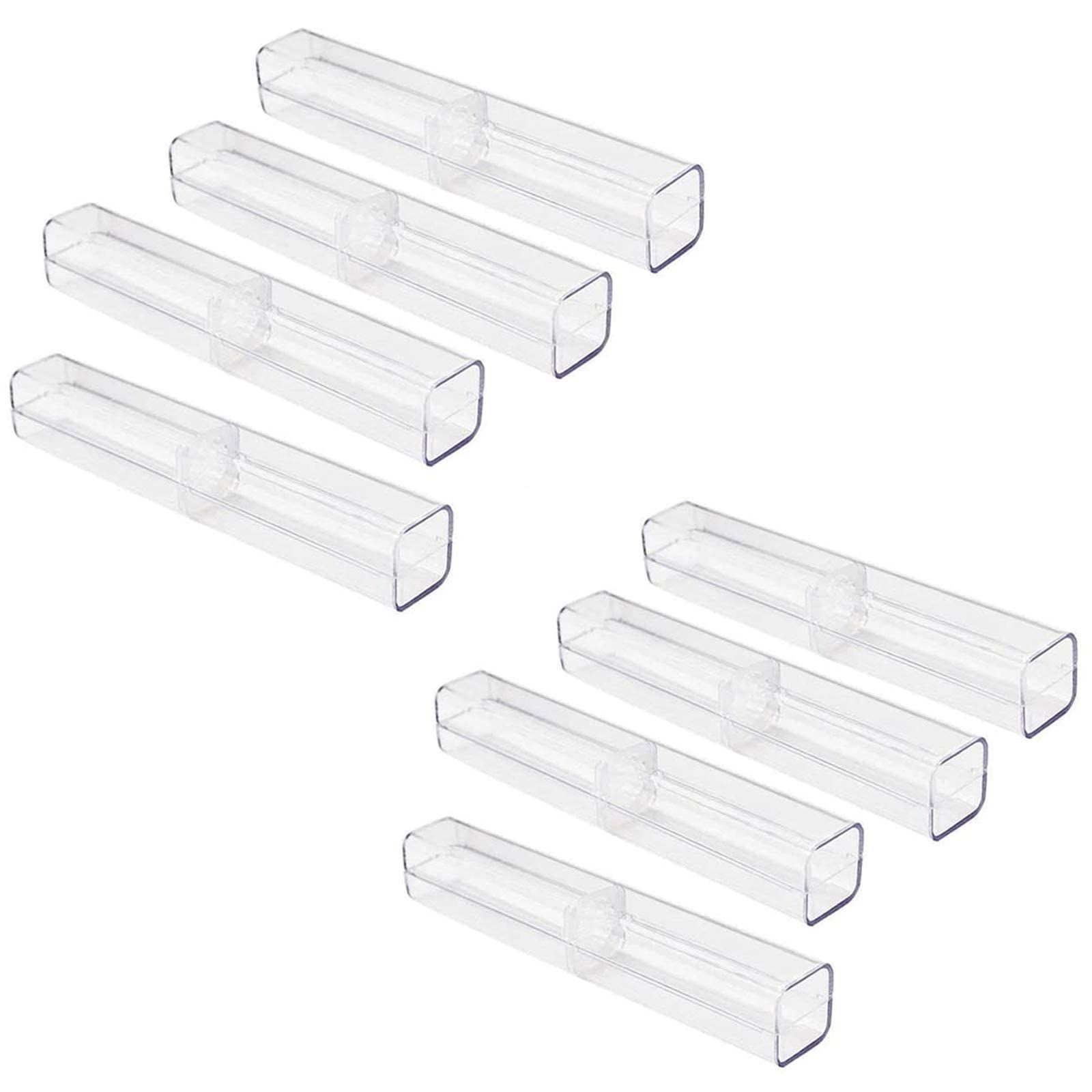 8Pcs Plastic Clear Ballpoint Pen Gift Box Pencil Boxes Empty Bulk Case