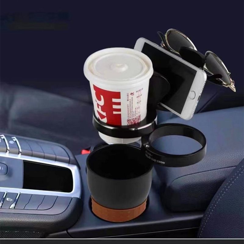 Black Multifunction 360 Degree Rotation Phone Glasses Cup Holder for Car 3pcs view 2
