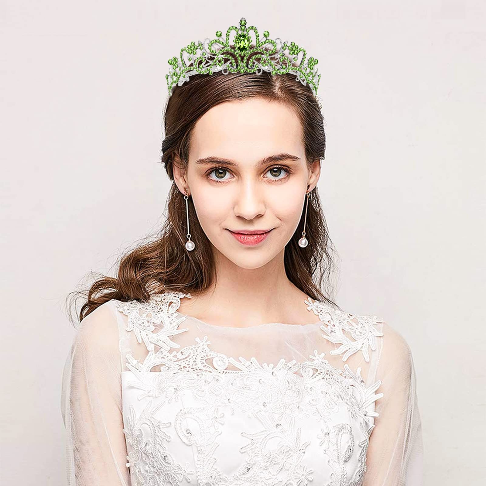 Crystal Crowns and Tiaras with Comb Headband for Girl or Women Birthday Party view 4