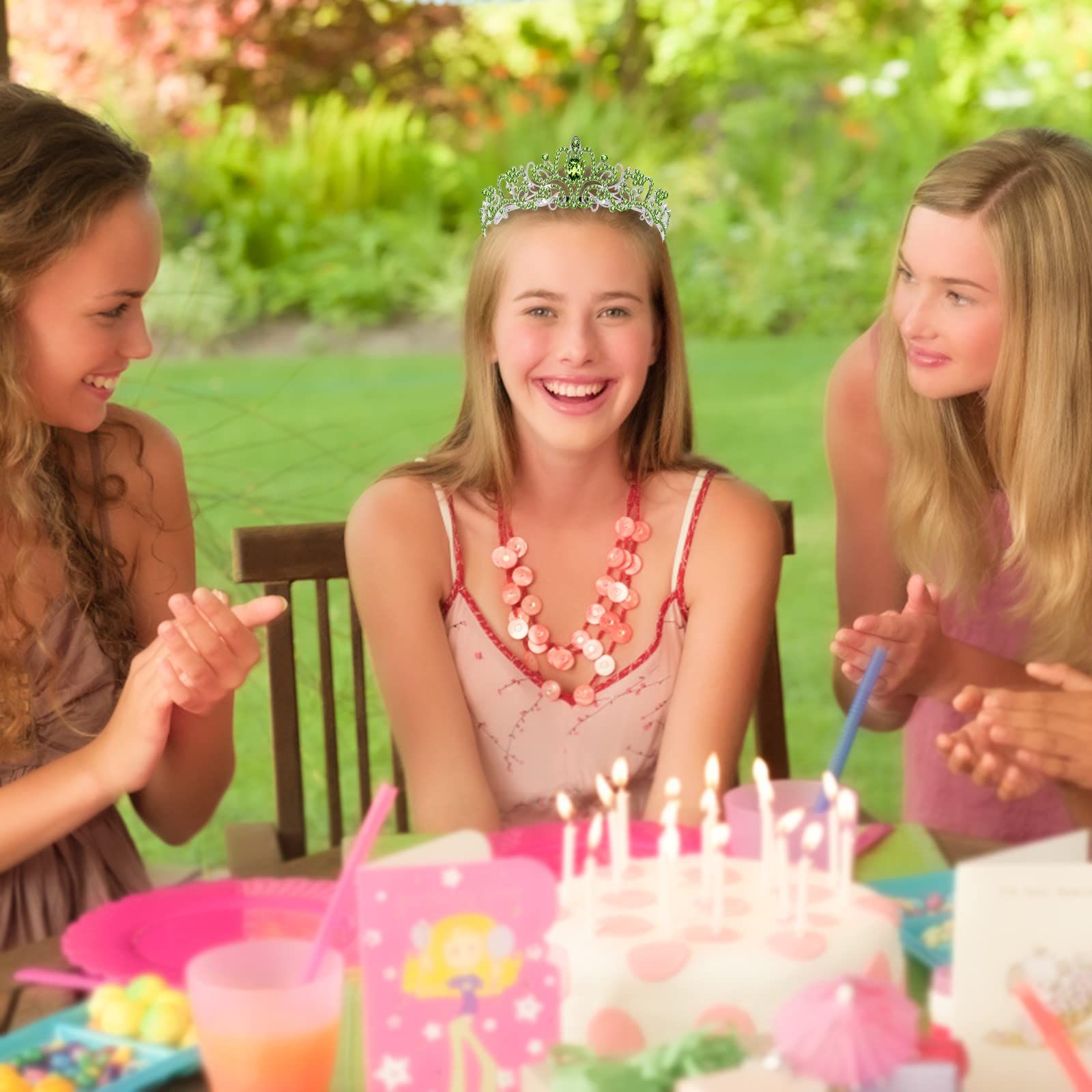 Crystal Crowns and Tiaras with Comb Headband for Girl or Women Birthday Party view 5