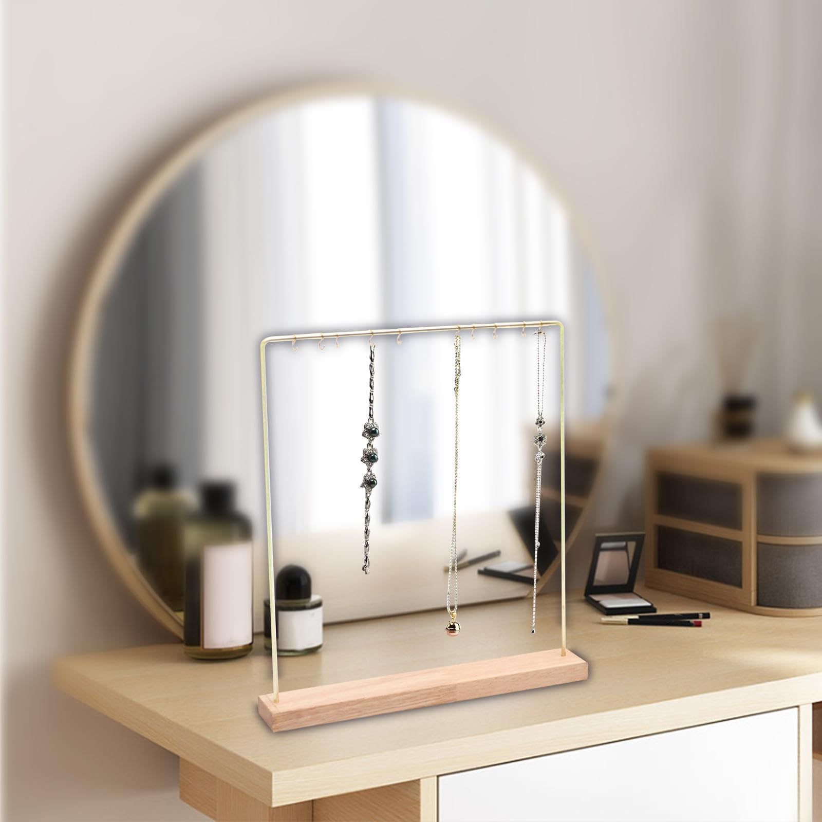 Necklace Stand Holder, Jewelry Display Rack Hanger, Multipurpose Earrings view 5