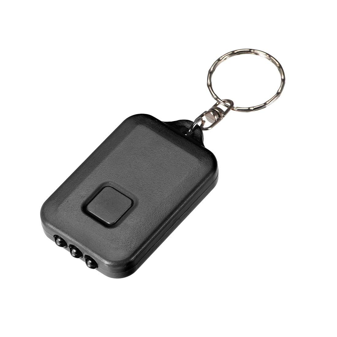Mini LED Keychain Flashlight Torch Solar Energy Power Black with Hook for view 3