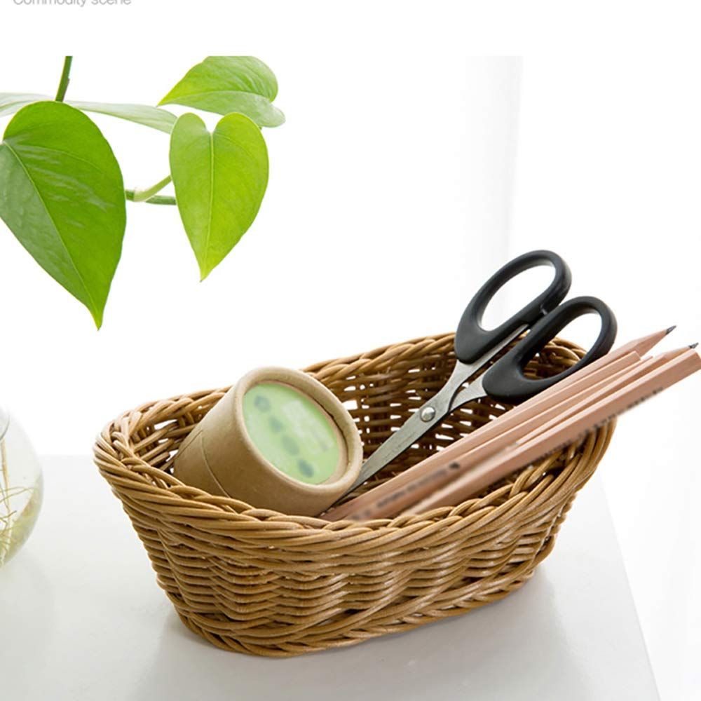 Bread Basket, Tabletop Woven storage basket, Food Fruit Vegetables Serving view 2
