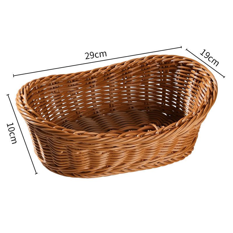 Bread Basket, Tabletop Woven storage basket, Food Fruit Vegetables Serving view 5