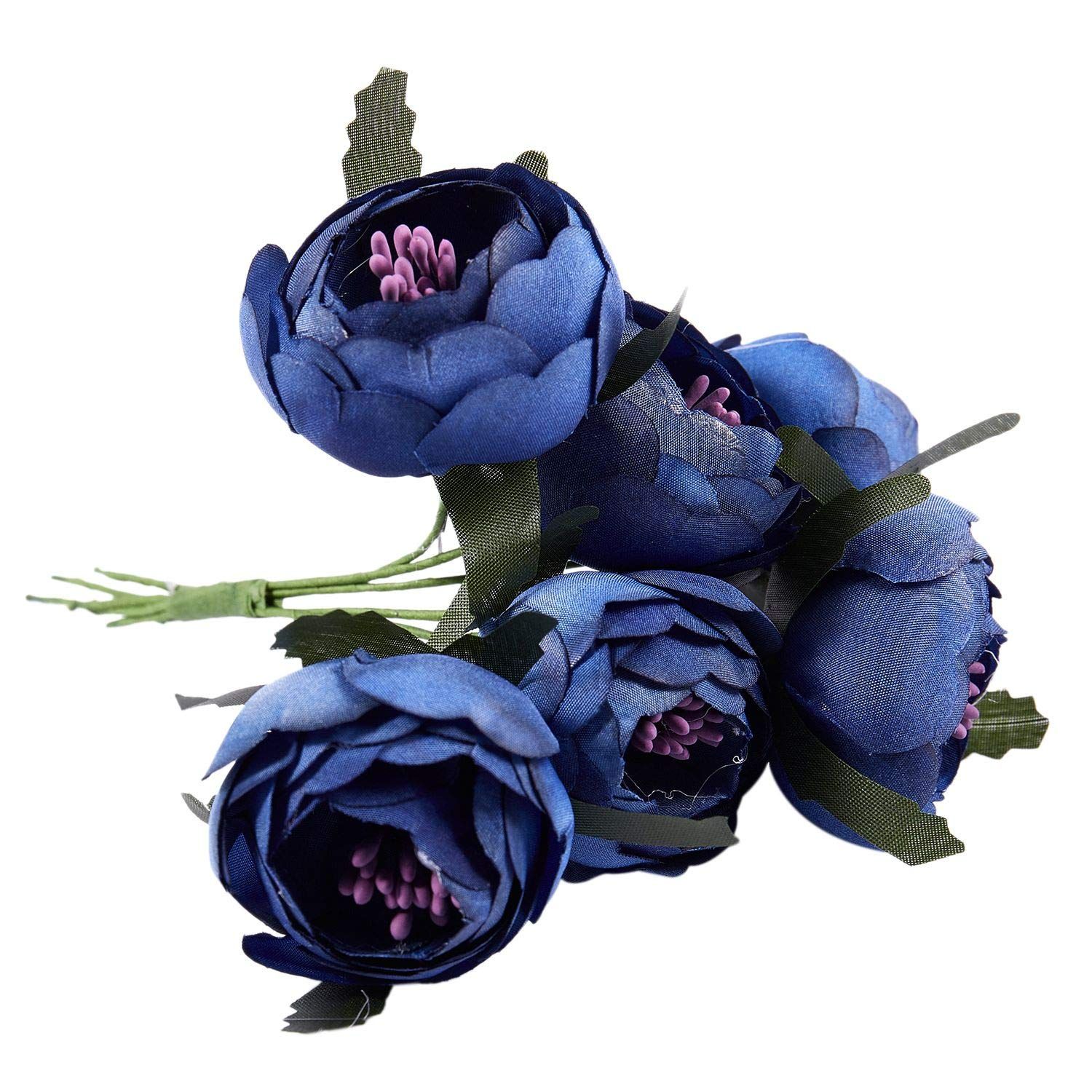Simulation Silk Cloth Bouquet Bride Holding Flowers Decorative Flowers ( Blue view 2
