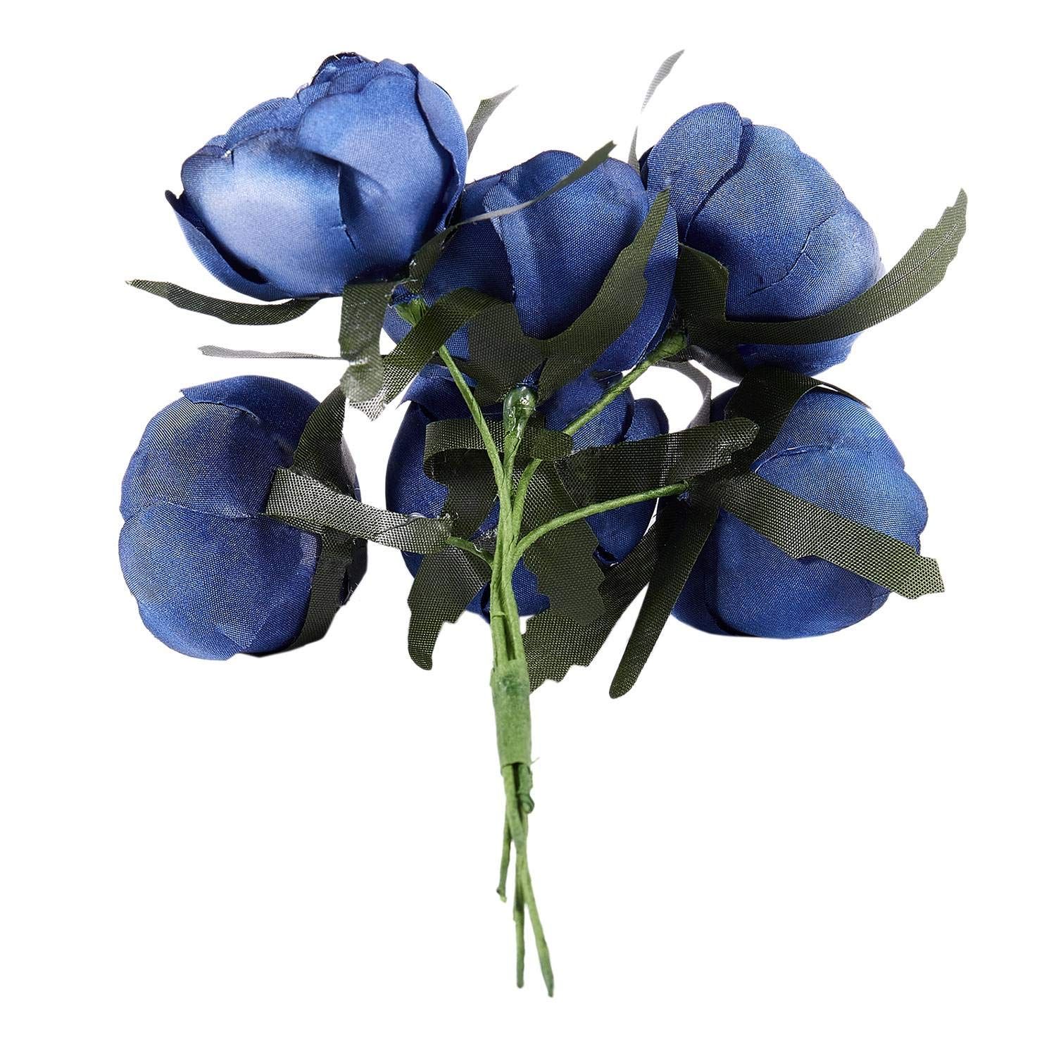 Simulation Silk Cloth Bouquet Bride Holding Flowers Decorative Flowers ( Blue view 5