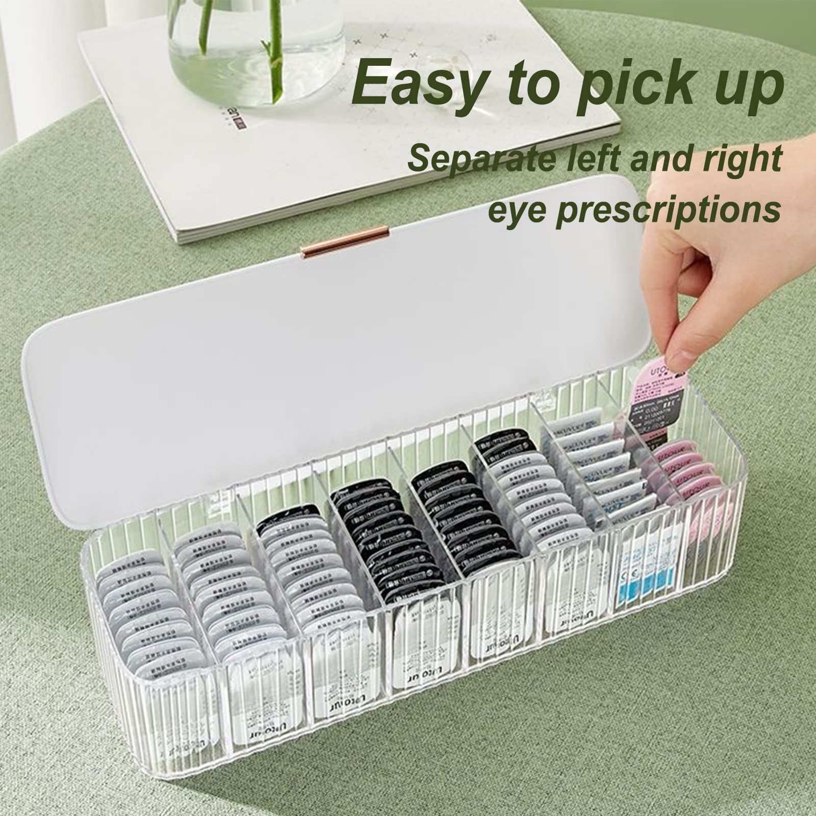 Storage Organizer for cosmetic contact lenses and daily disposable contacts view 3