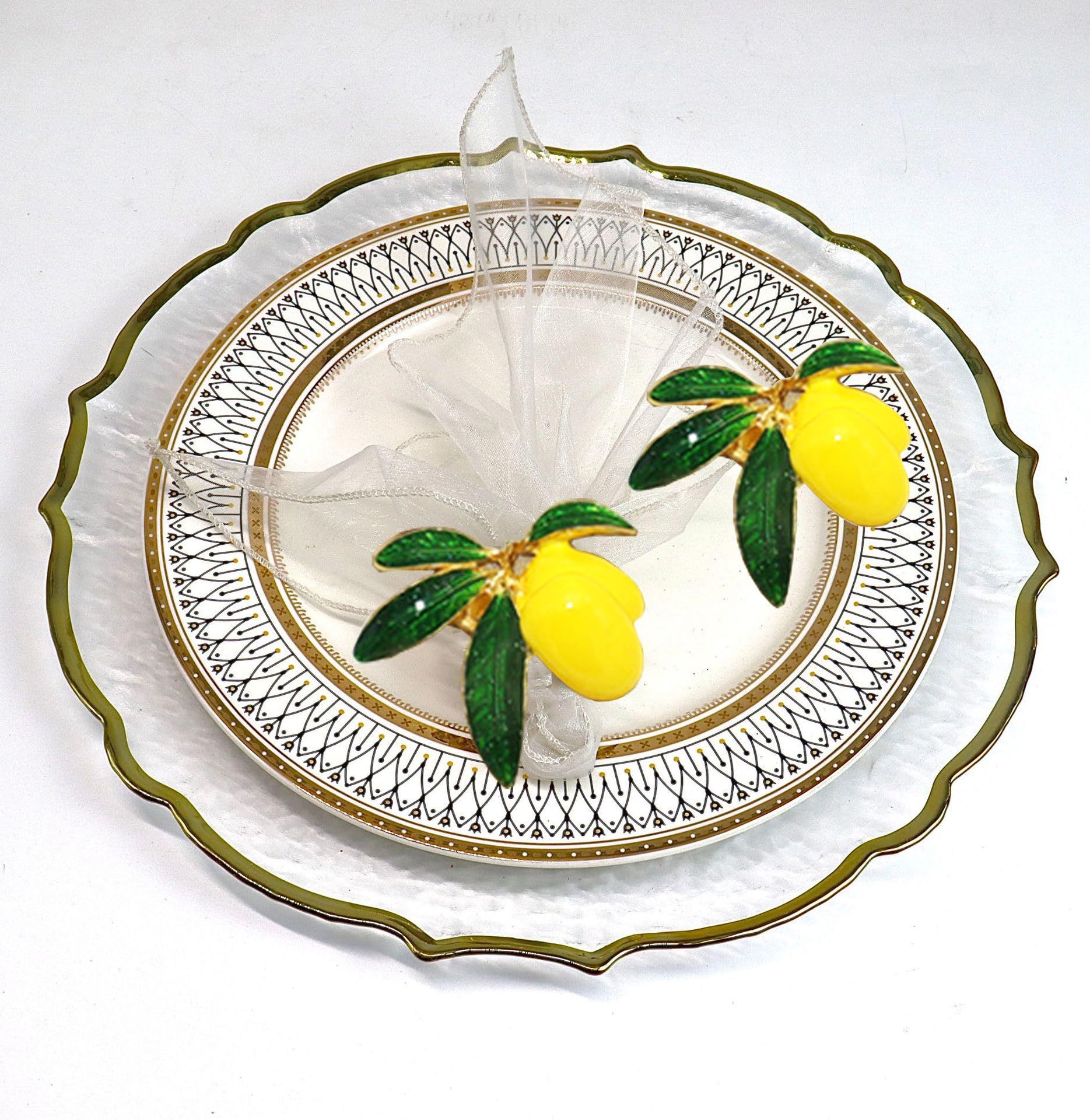 Lemon Napkin Rings Set of 4 view 3