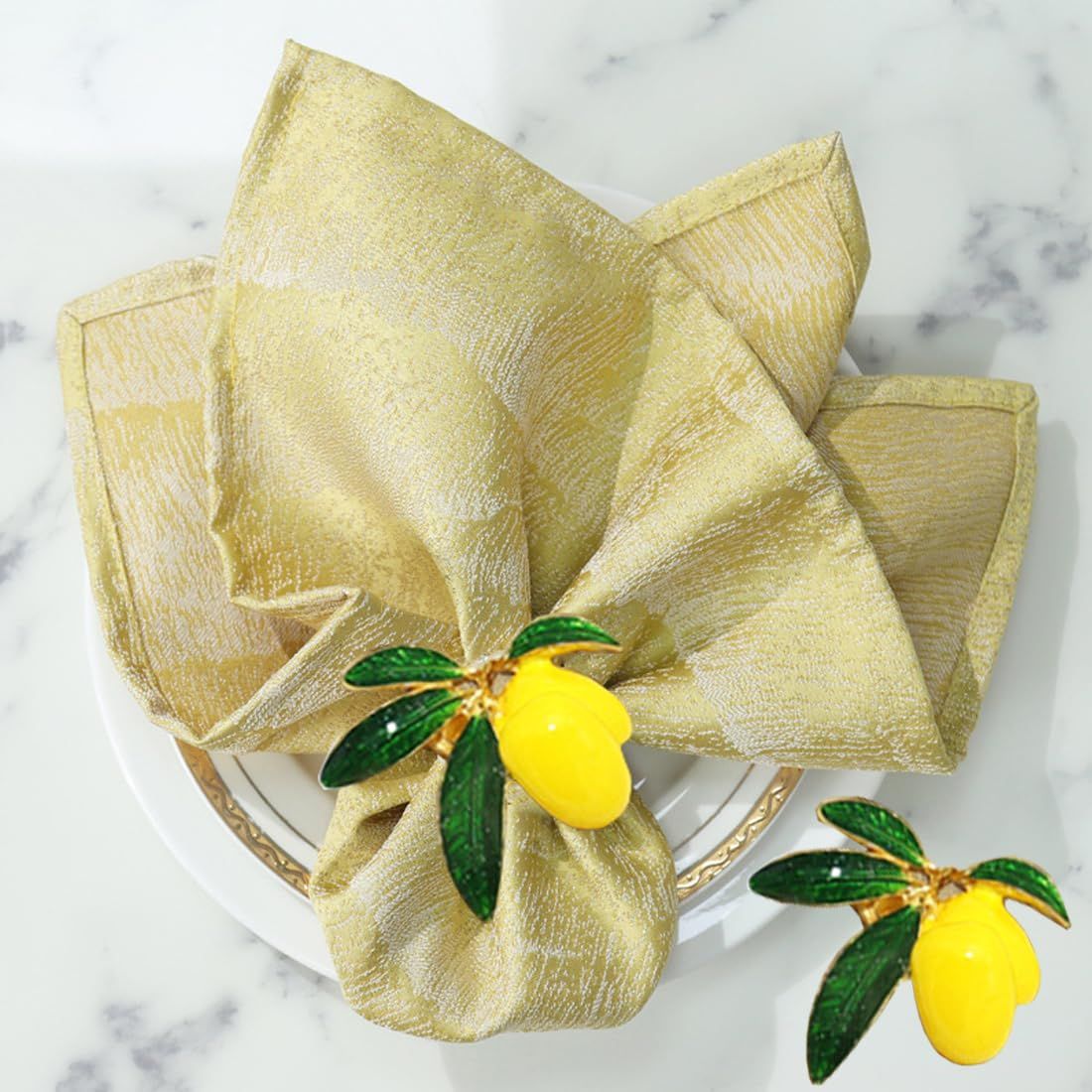 Lemon Napkin Rings Set of 4 view 4
