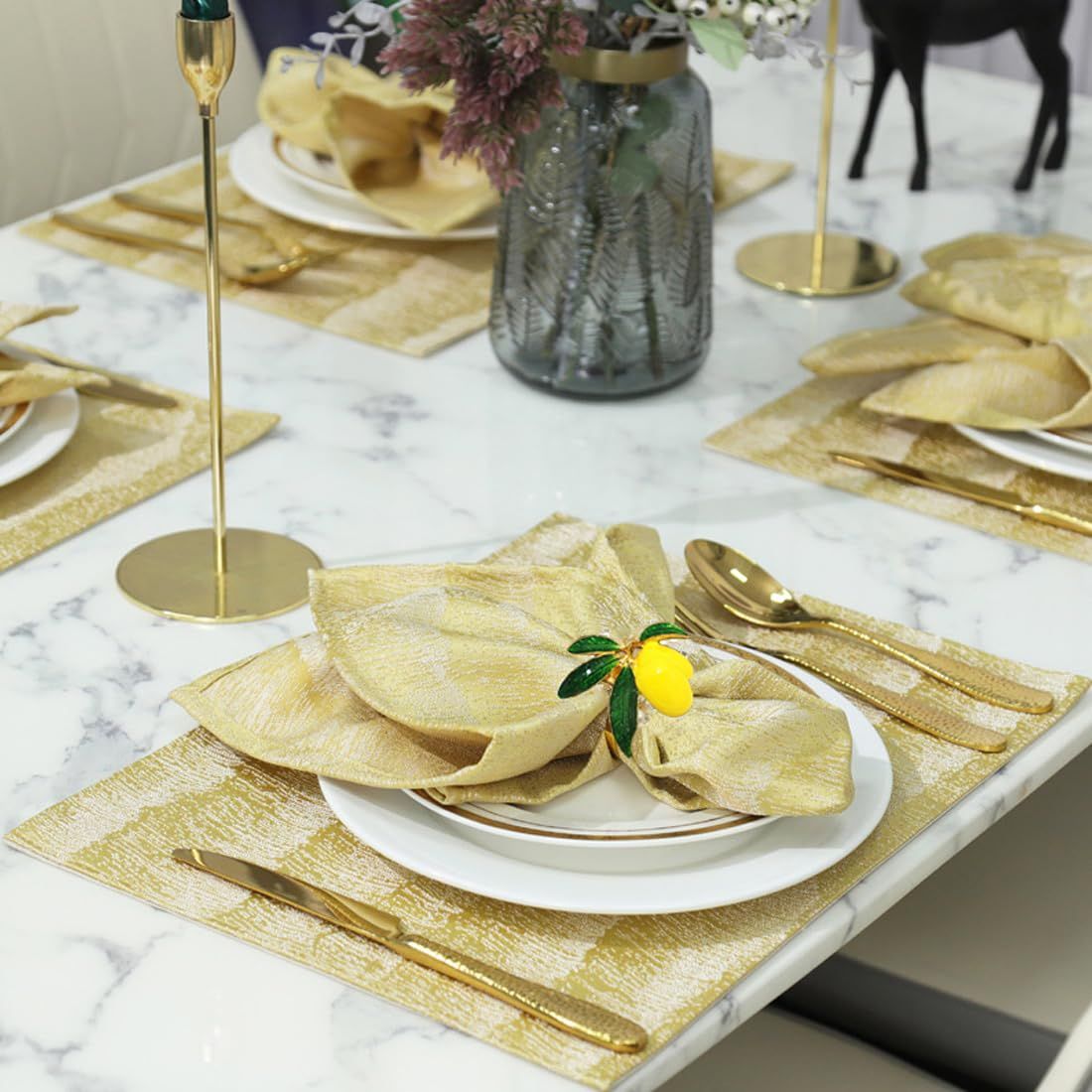 Lemon Napkin Rings Set of 4 view 5