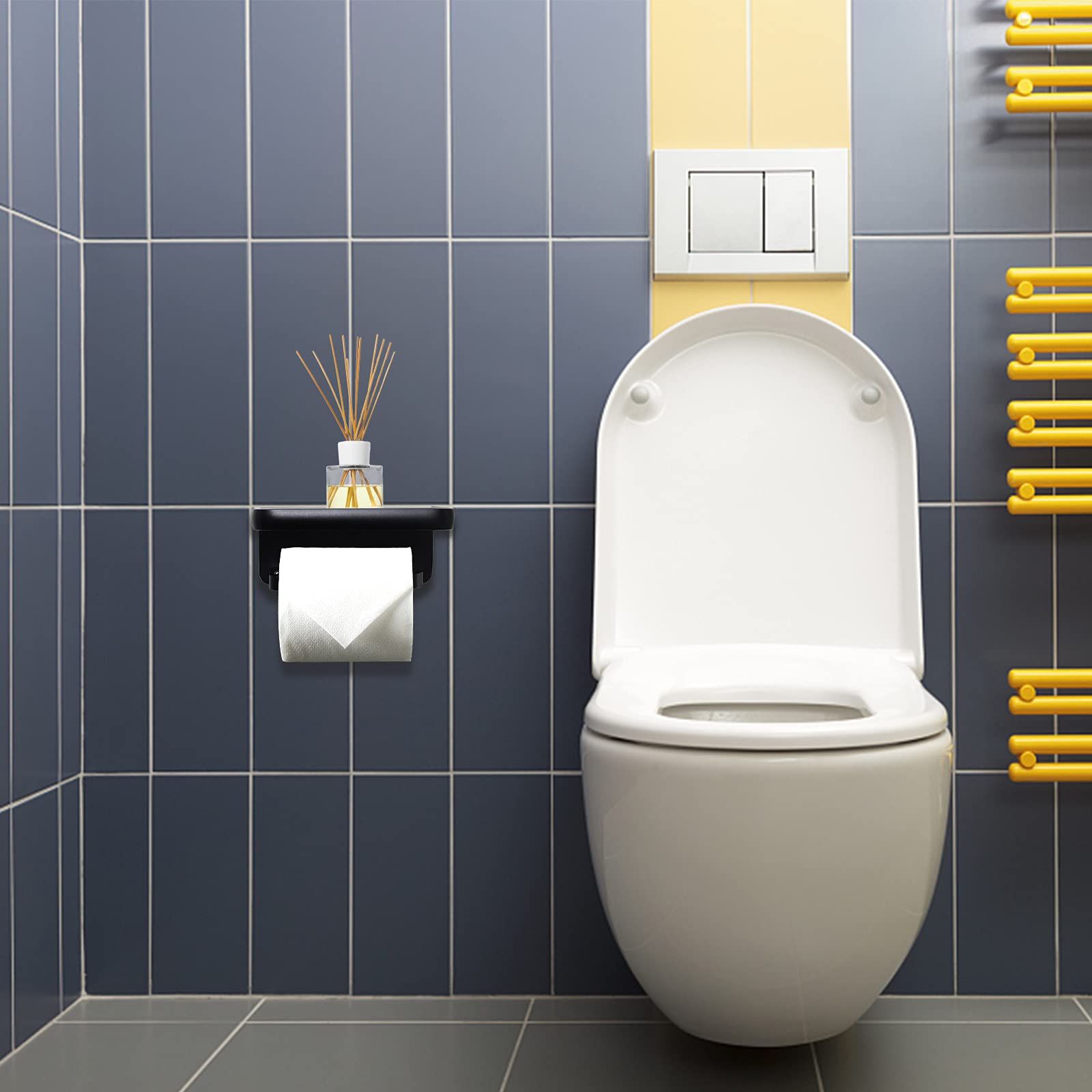 Toilet Paper Holder with Shelf view 3