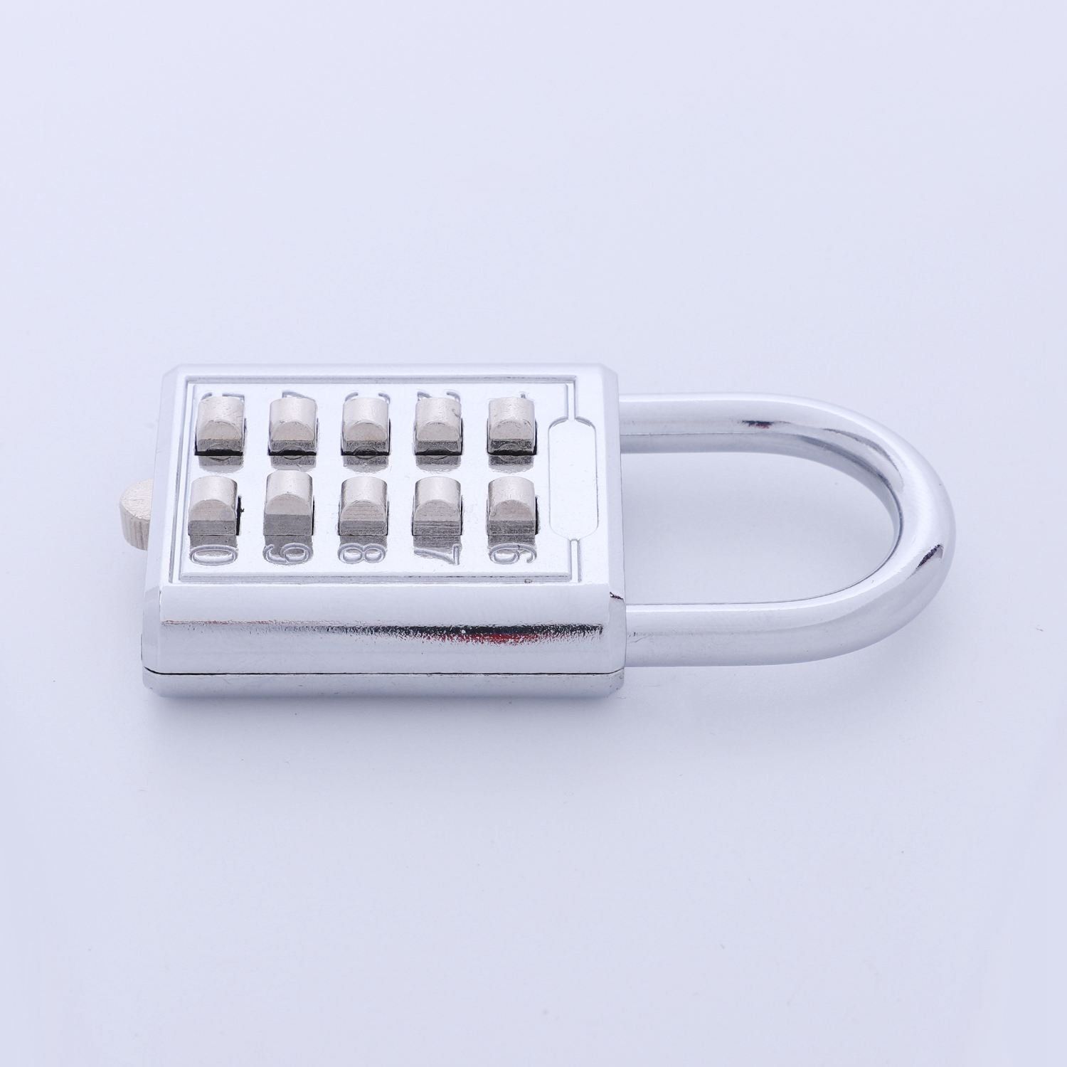 Anti-Theft Button Combination Padlock Digit Push Password Lock Zinc Alloy view 2