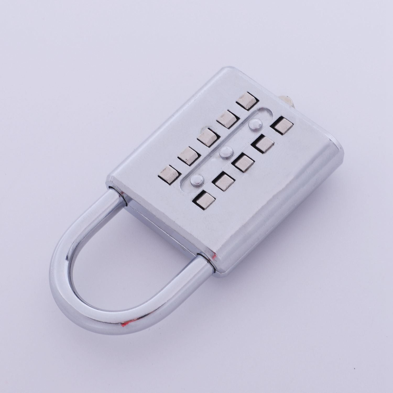 Anti-Theft Button Combination Padlock Digit Push Password Lock Zinc Alloy view 3