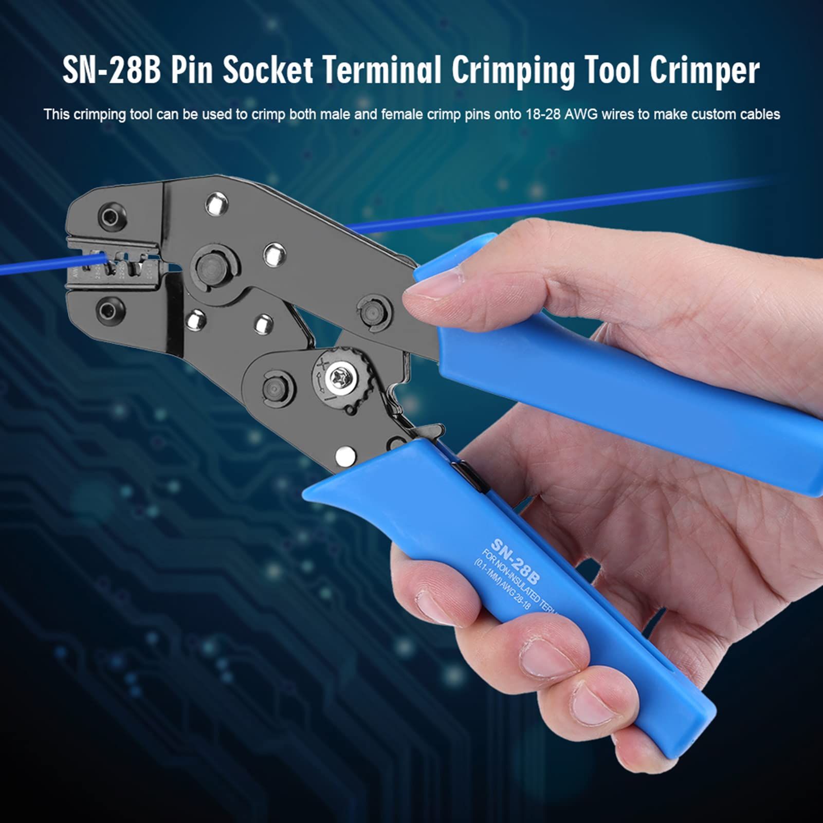 Cable Crimping Tools Terminal Ratcheting Crimper Tool Crimping Pliers easy view 3