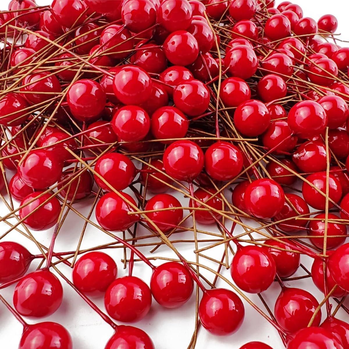 300PCS Artificial Holly Berries view 2