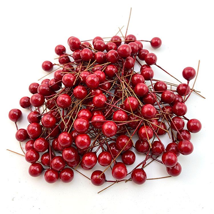 300PCS Artificial Holly Berries view 5