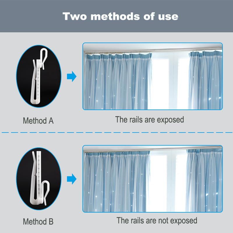 20pcs Plastic Curtain Hooks view 2