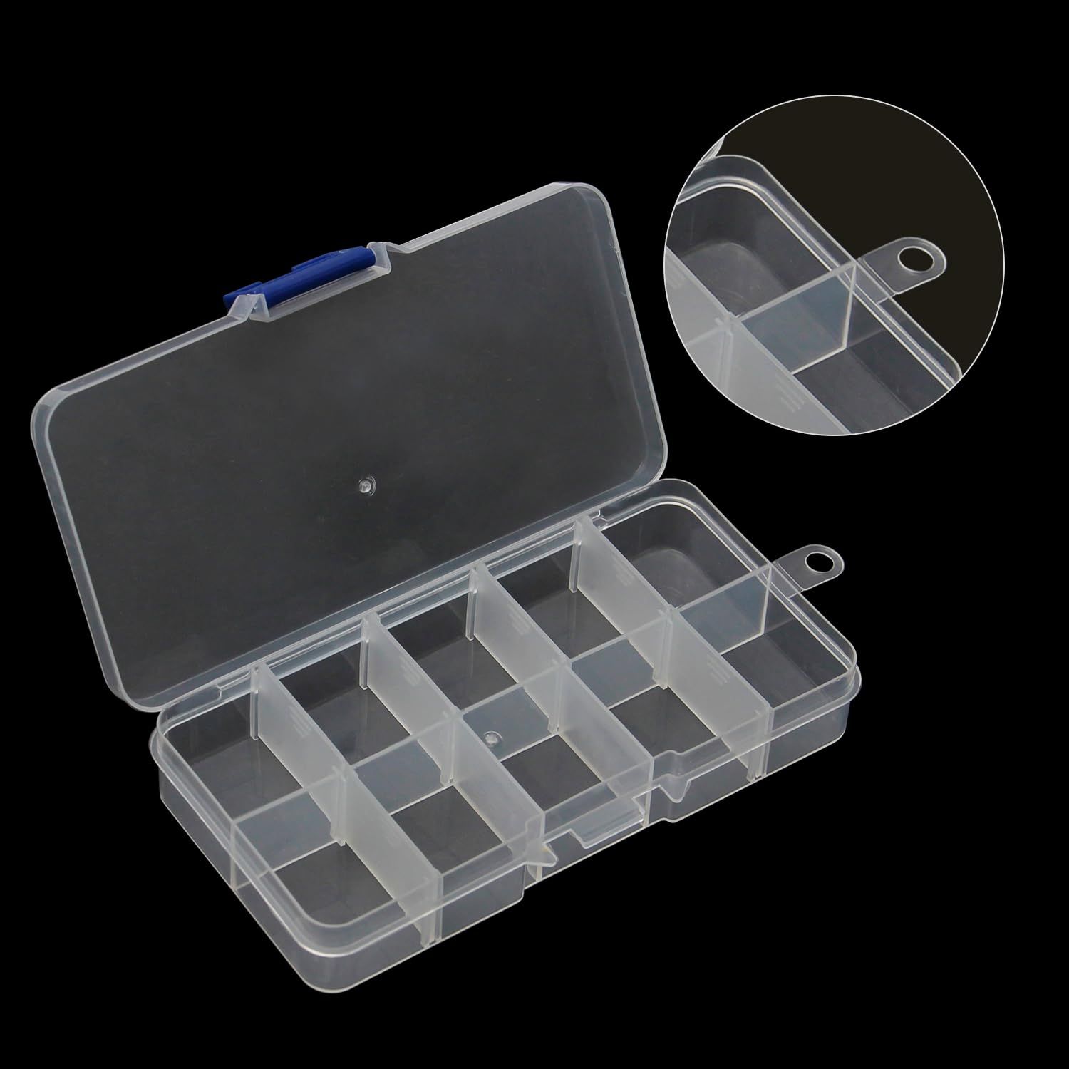 Jewelry Storage Box Plastic 10 Large Grids Organizer Box Bead Fishing Tackle view 4
