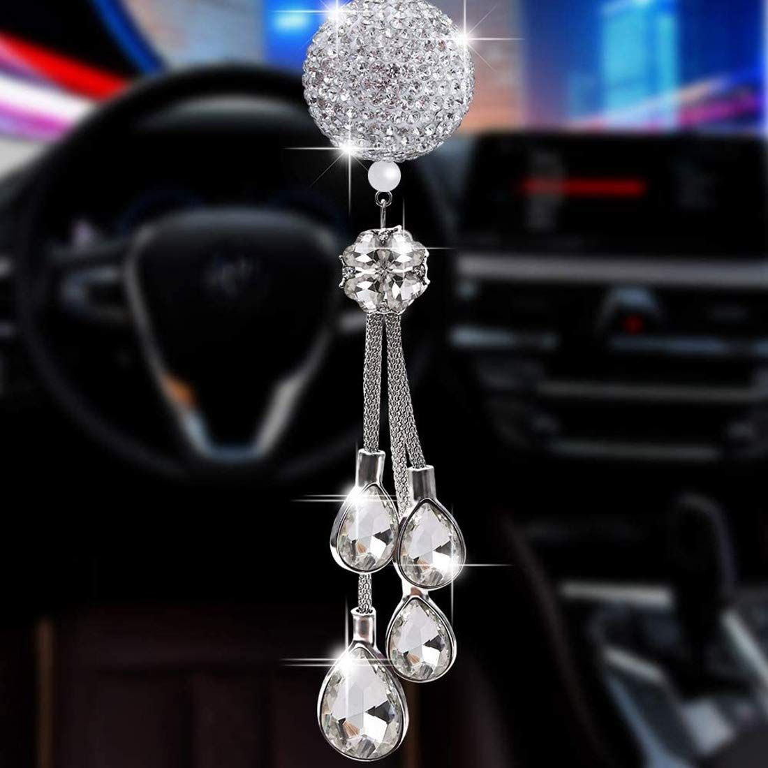Car Rearview Mirror Pendant Pendant Car Rhinestone Interior Ornaments Car view 2