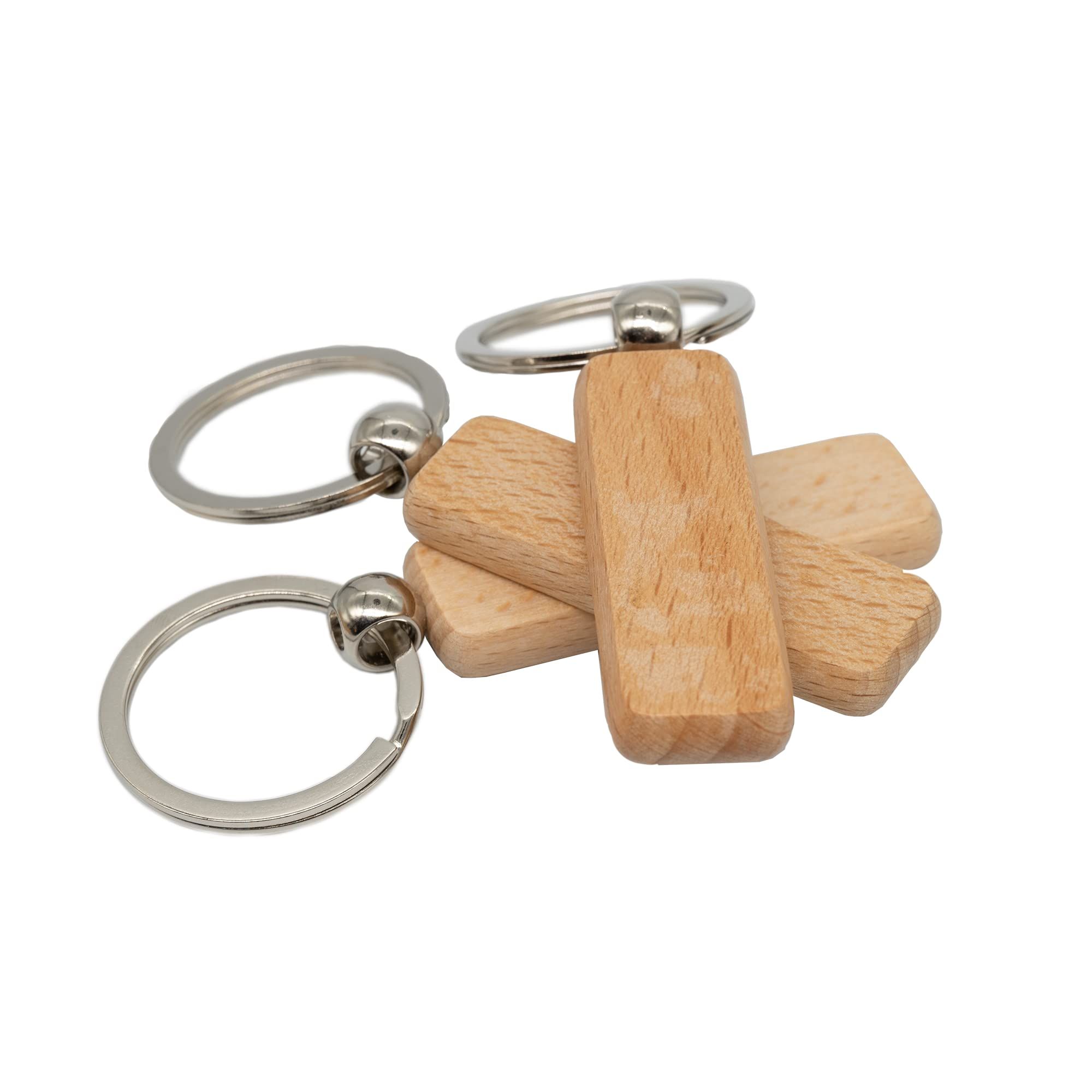 Wood Engraving Blanks Rectangle Blank Wooden Key Chain Wood Blanks for view 2