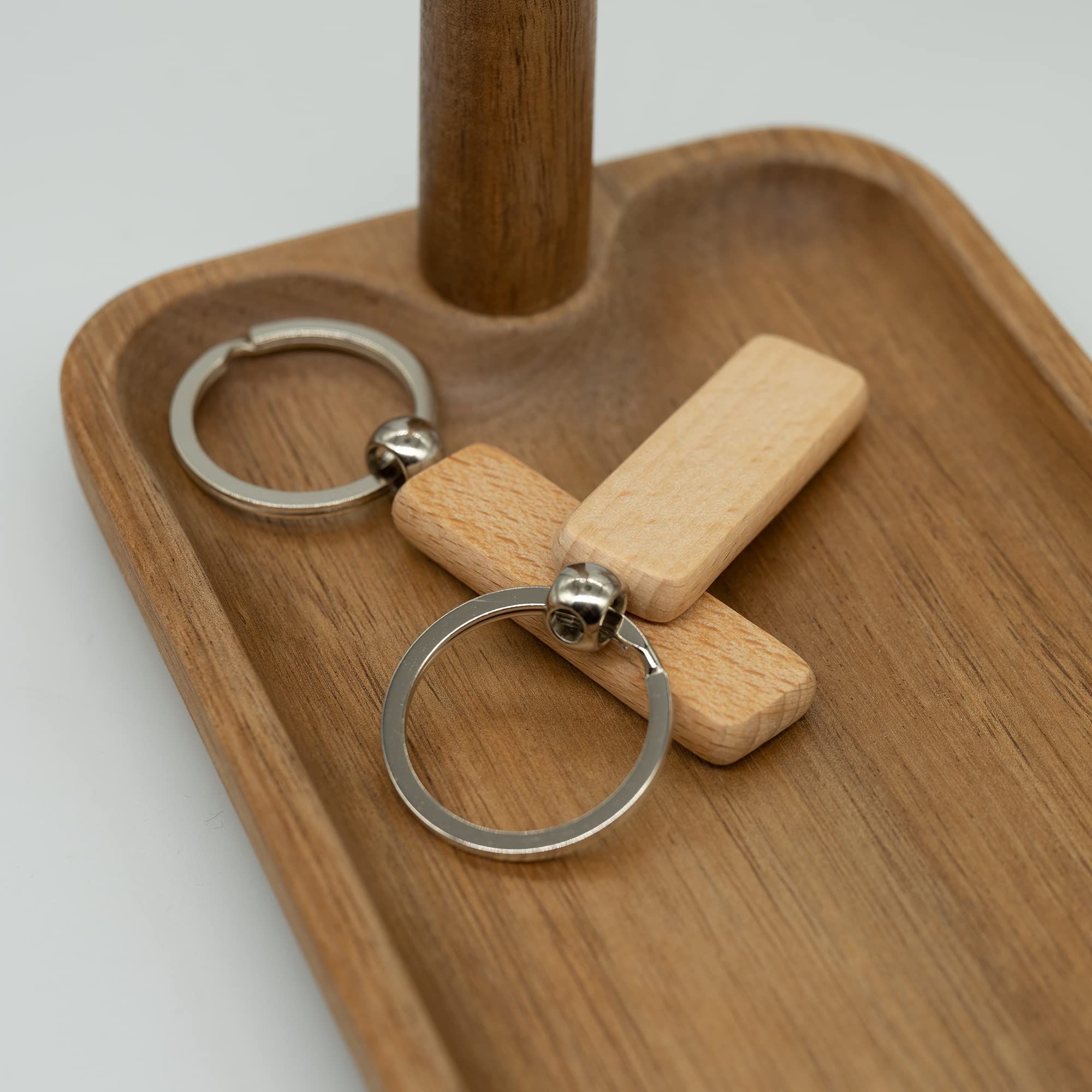 Wood Engraving Blanks Rectangle Blank Wooden Key Chain Wood Blanks for view 5