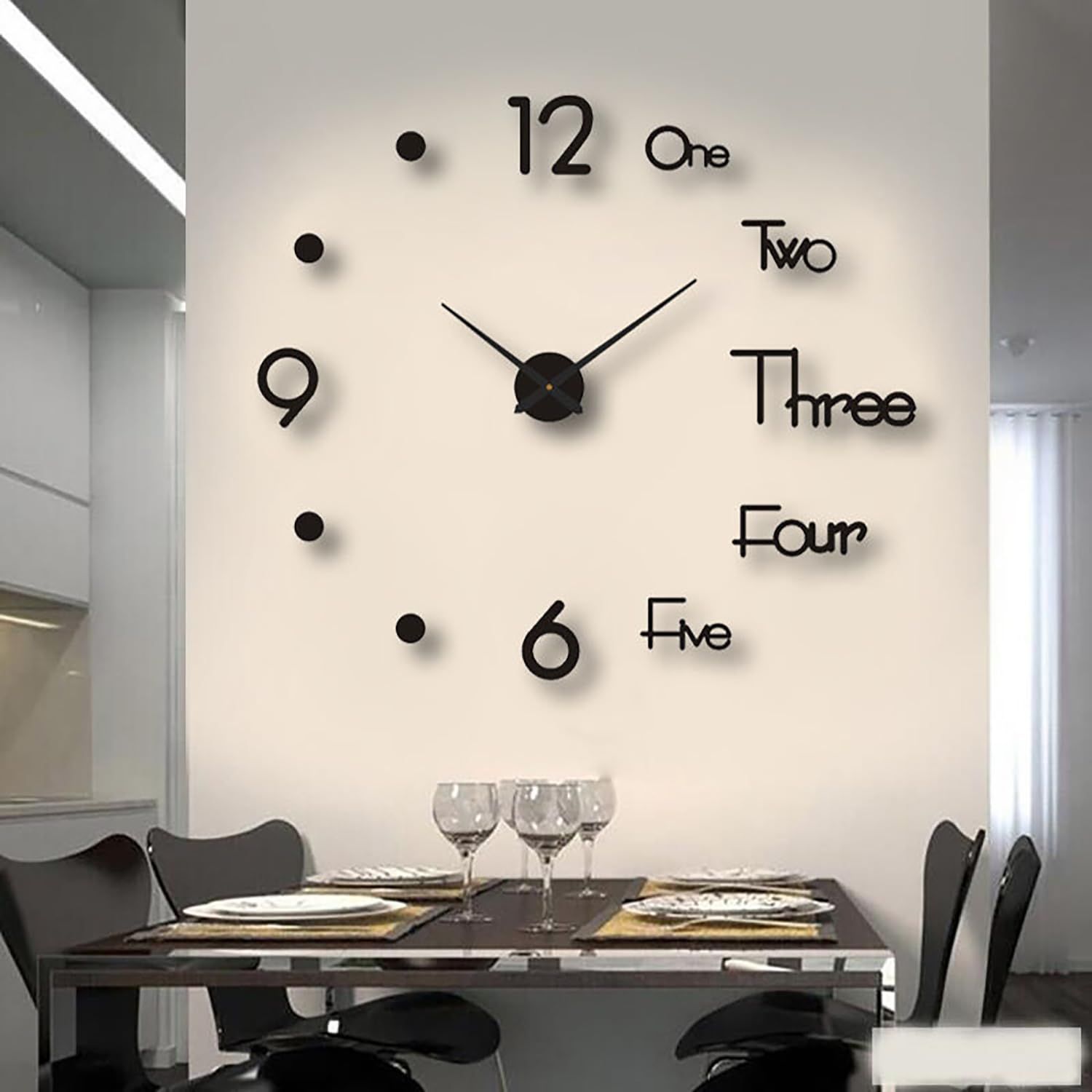 3D Wall Decal Decorative Clock view 2