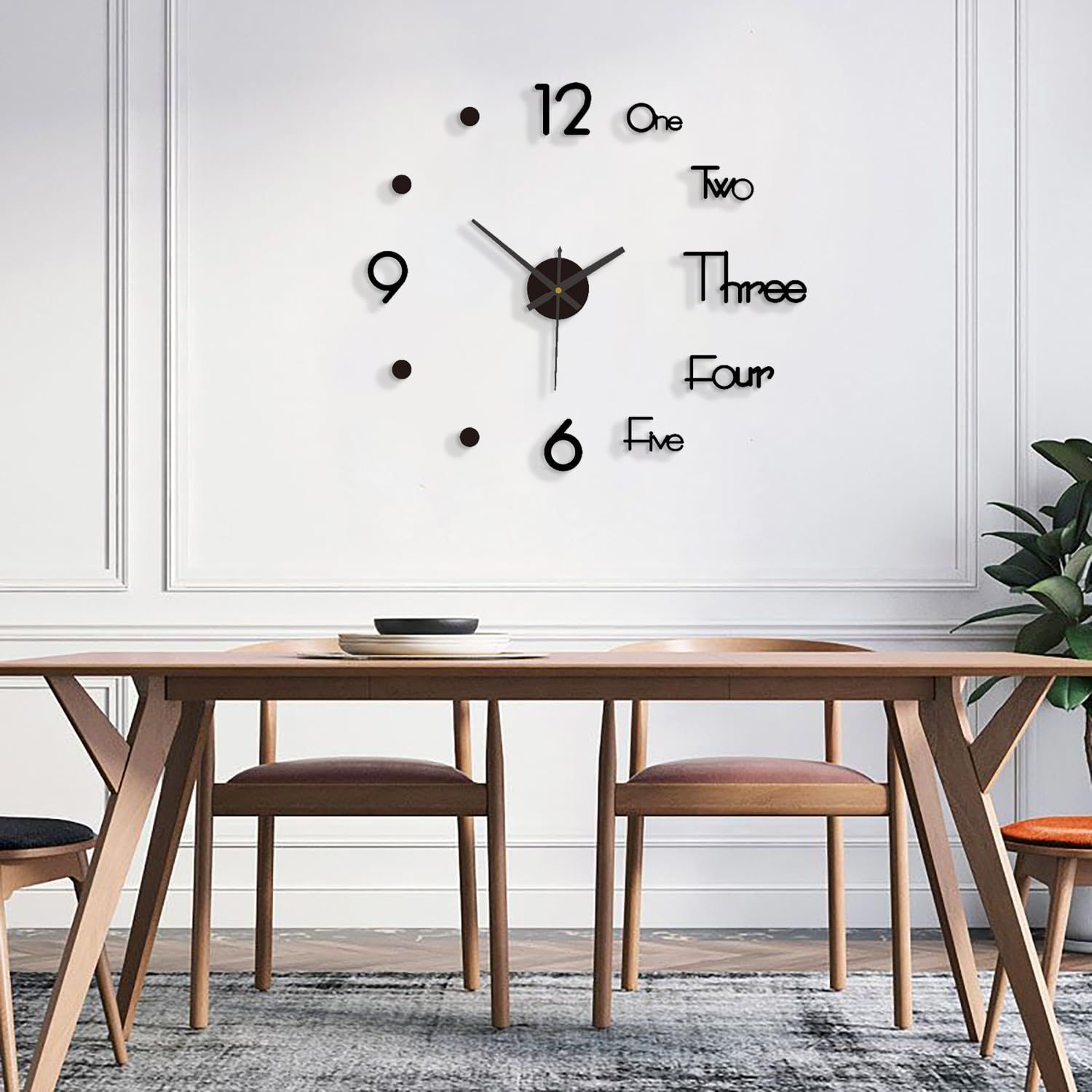 3D Wall Decal Decorative Clock view 3