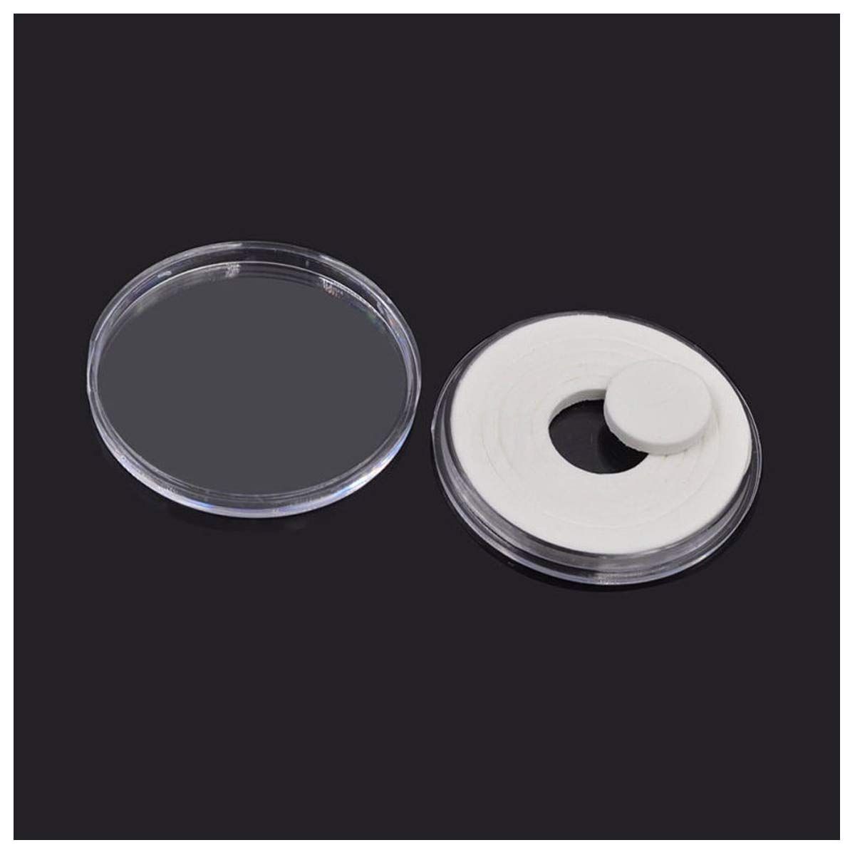 30 Pcs 30mm Coin Cases Capsules Holder Applied Clear Plastic Round Storage Box view 5