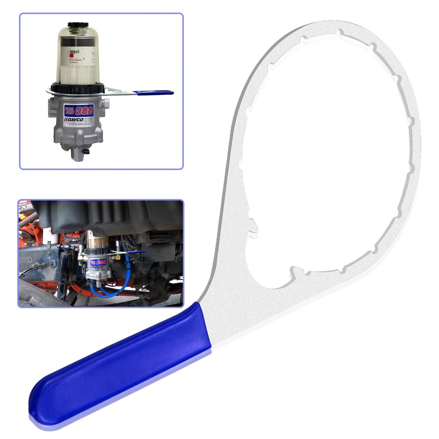 Colar/Vent Cap Wrench Fuel Filter Wrench Metal for 380134 382 Fit for Diesel view 2