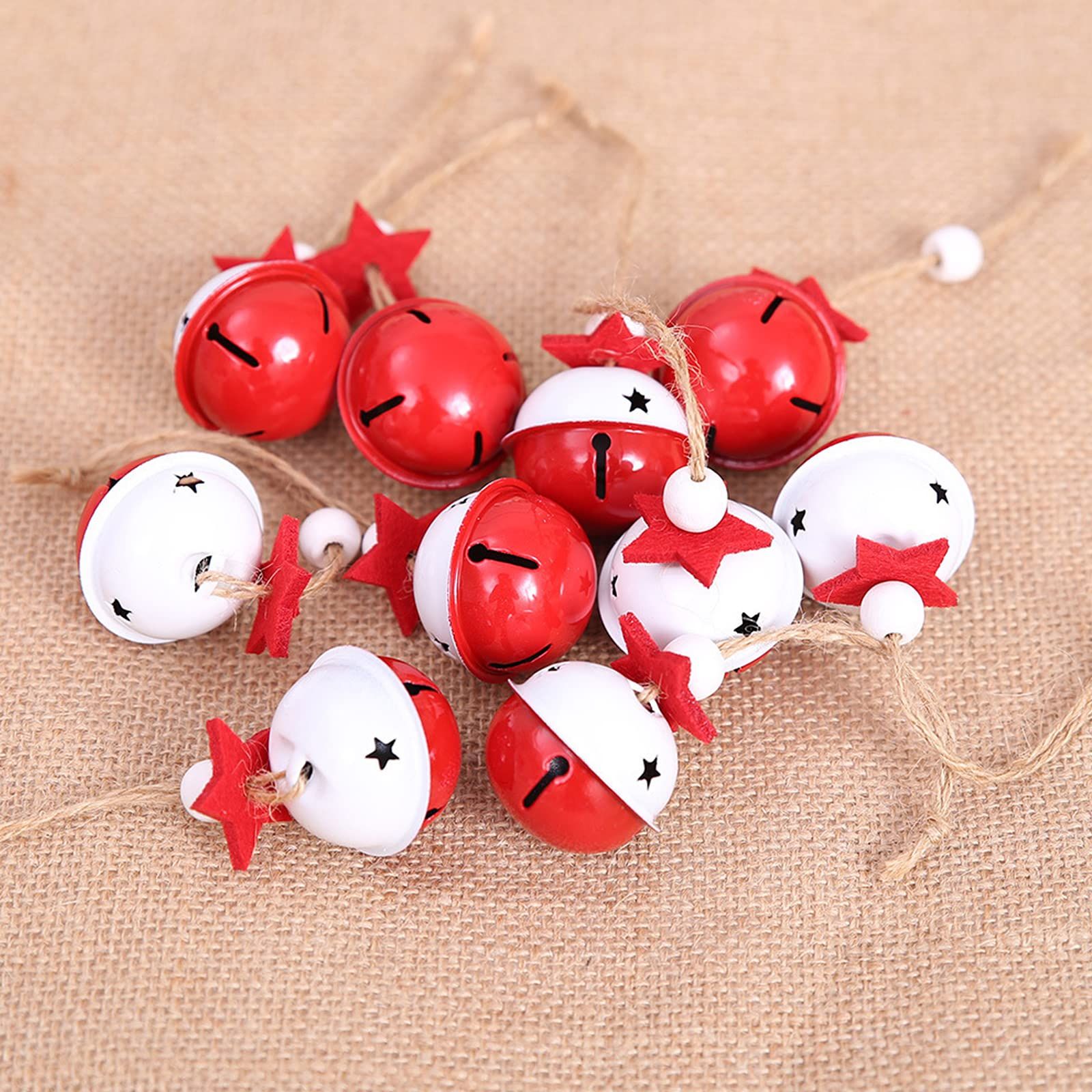Christmas Metal Bells, 20Pcs Colorful Bell Pendant Pendants Bells Christmas view 3