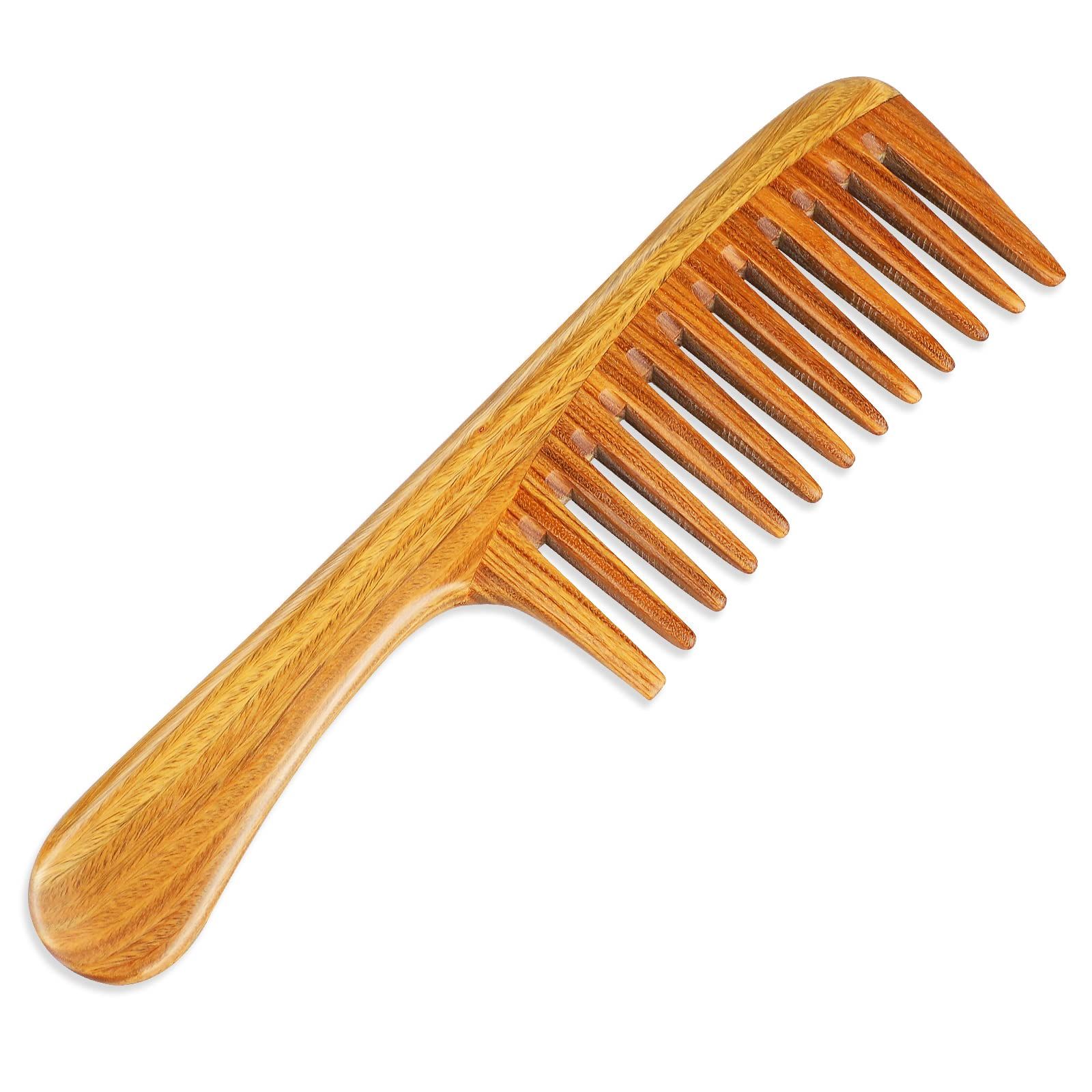 Natural Sandalwood Hair Combs - Anti-Static Helps to relieve tension and view 2