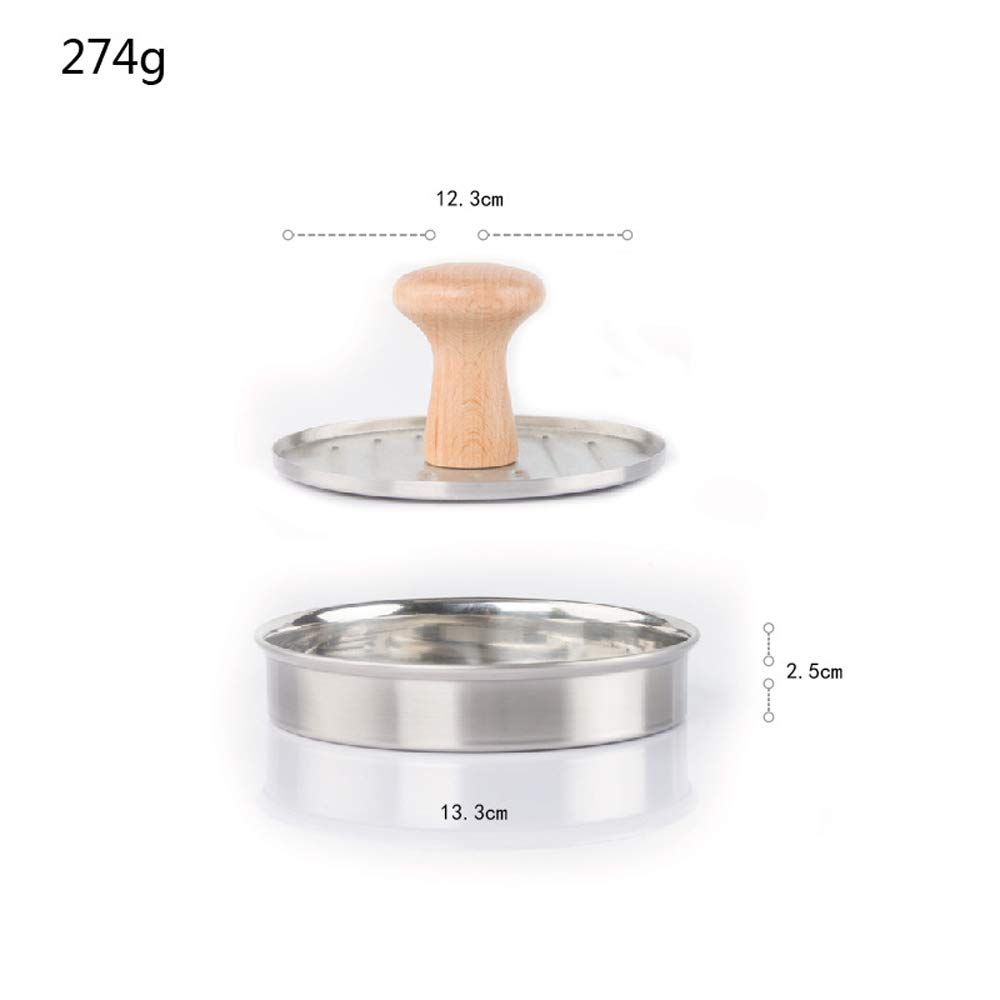 5.24" Burger Press Stuffed Hamburger Patty Maker Mold Stainless Steel view 5