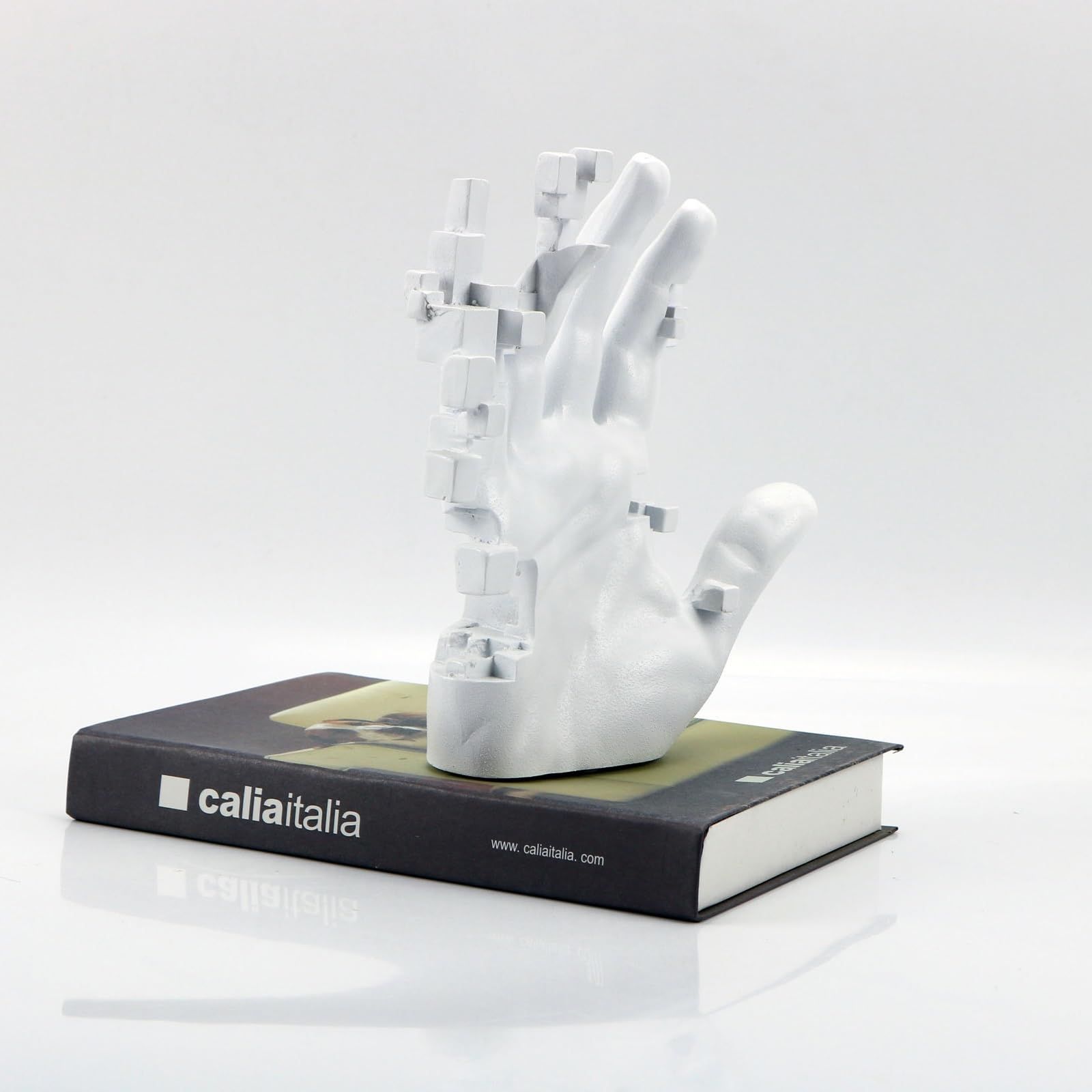 Hand Sculpture Decor, White Hand Ornament, Creative Hand Sculpture Cool Desk view 5