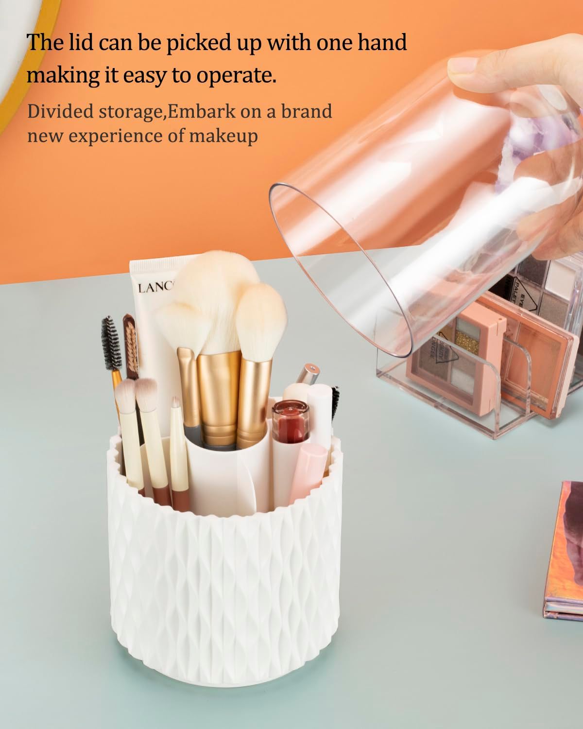 Makeup Brush Holder Organizer with Lid view 3