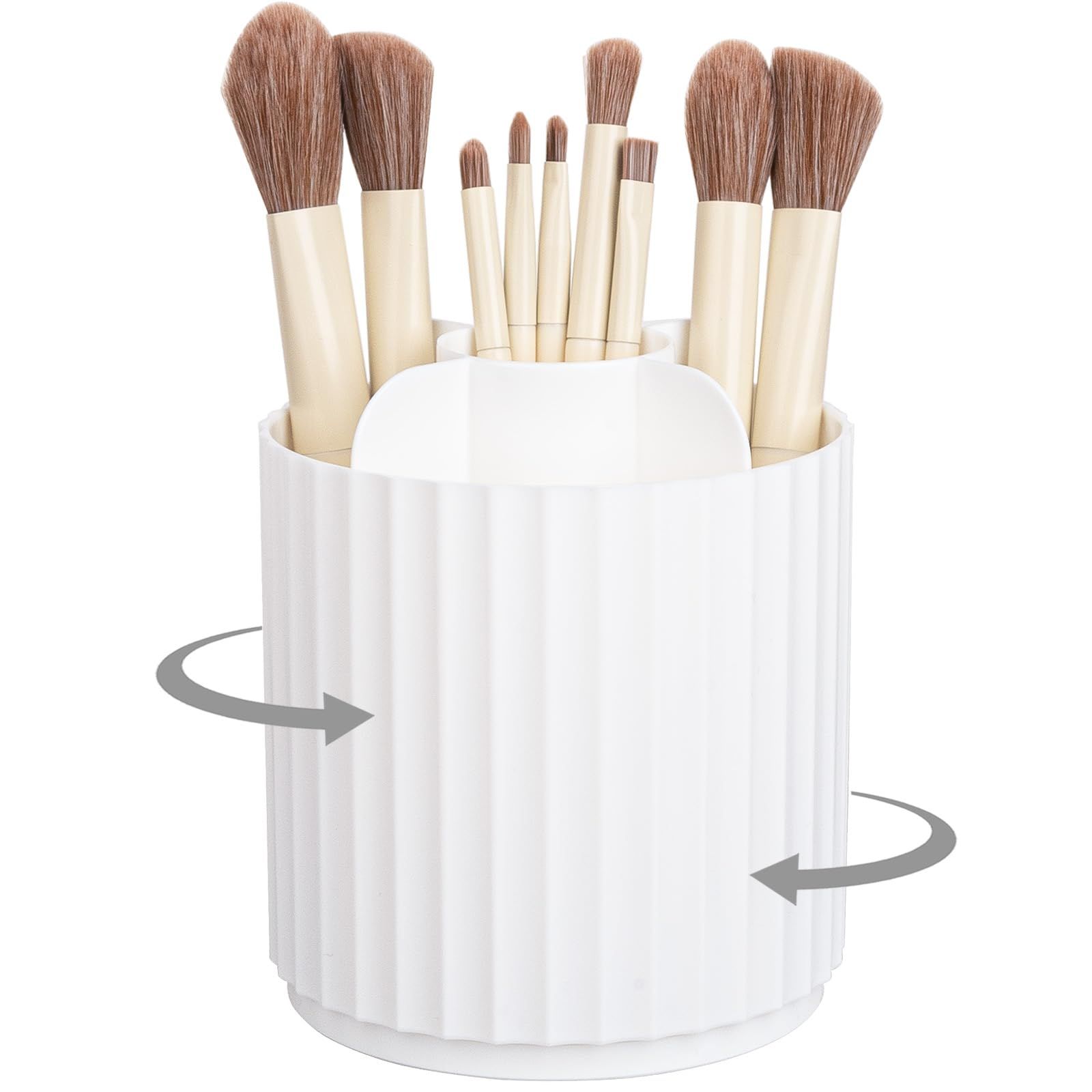 Makeup Brush Holder Organizer 360°Rotating Make Up Brushes Container for Vanity