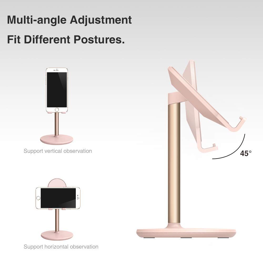 Phone Stand for Desk, Adjustable Cell Phone Holder for Desk, Compatible with view 5