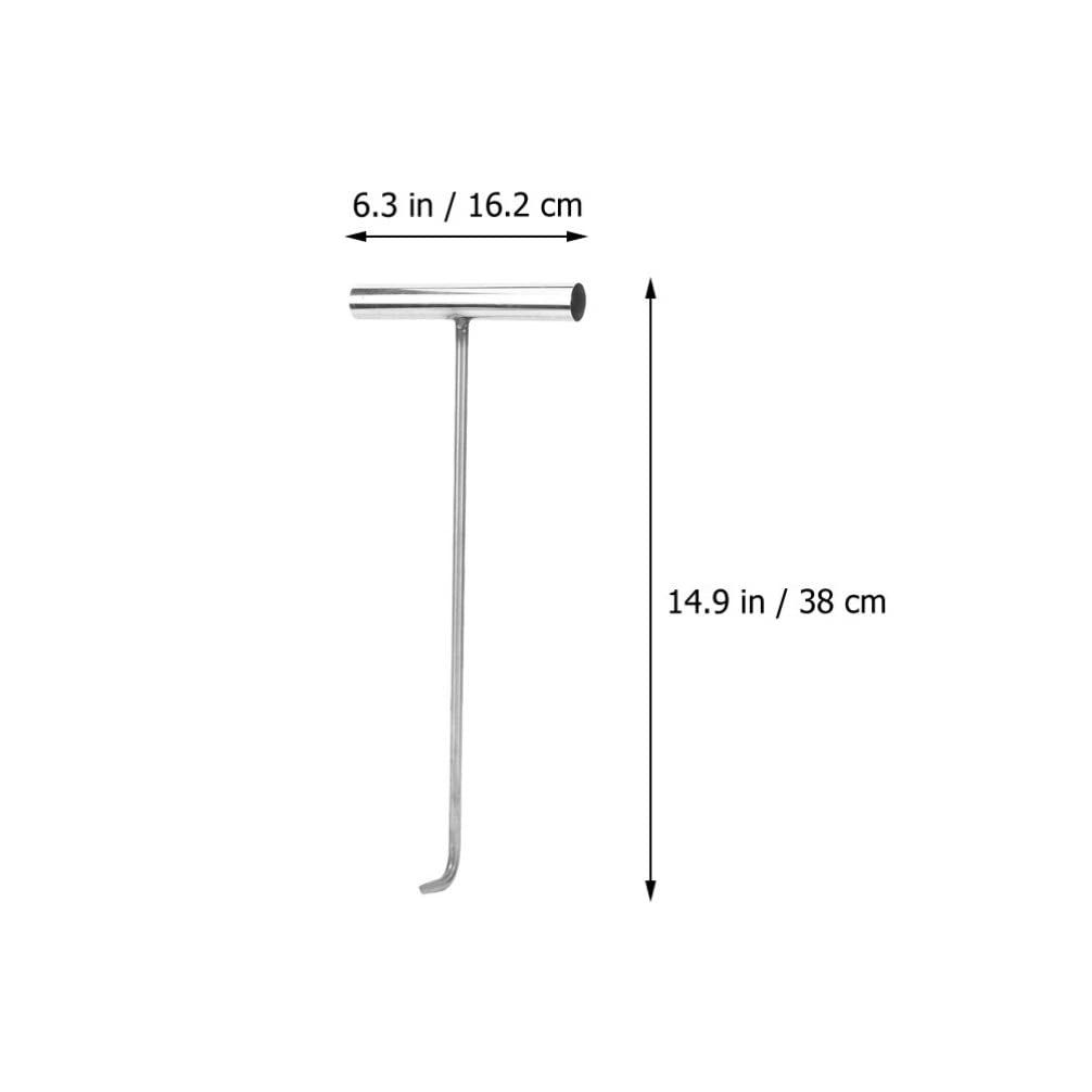 Post Driver Manhole Cover Hook Stainless Steel T Style Handle Hook Hooks Drain view 2