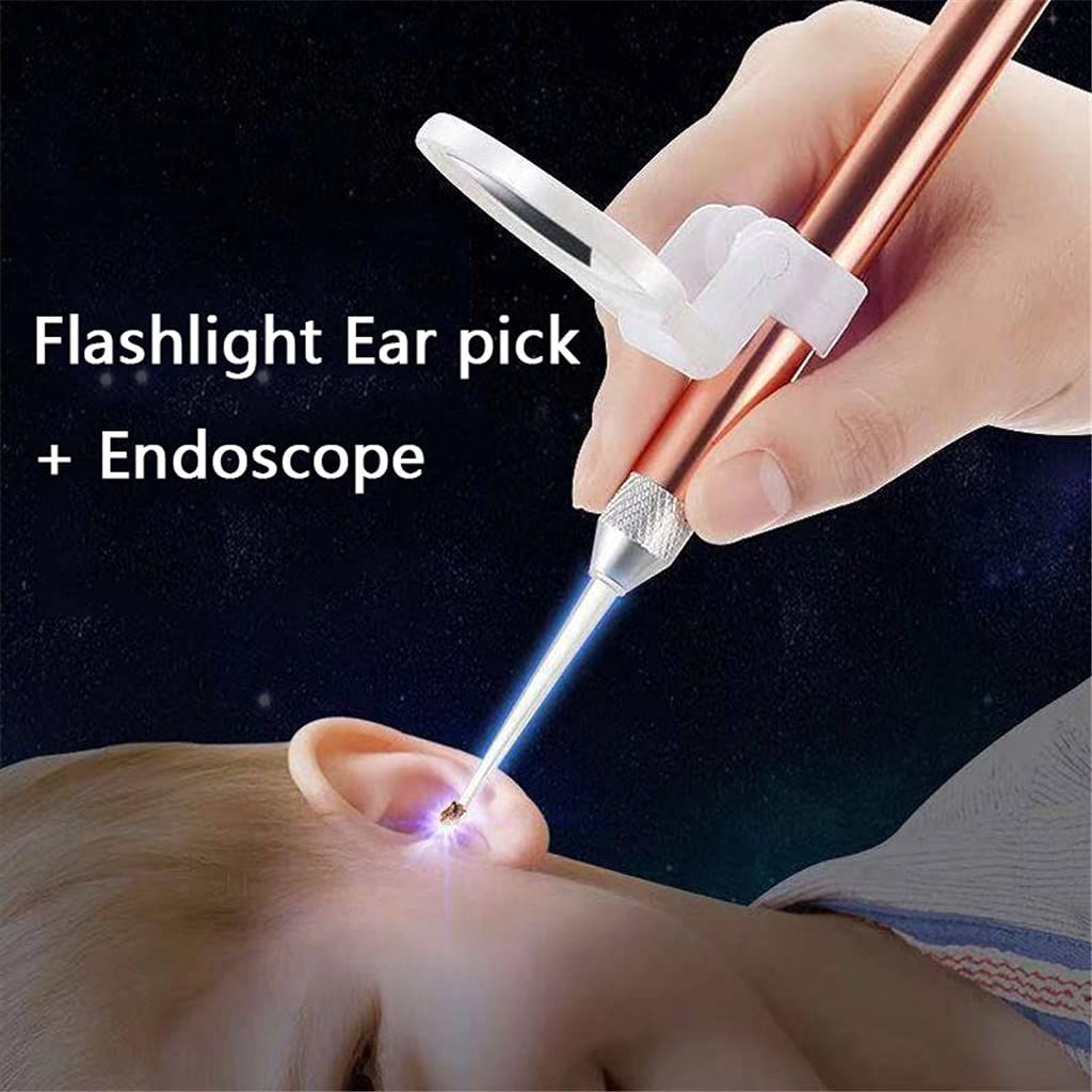 LED FlashLight Earpick Ear Cleaner Endoscope Spoon Cleaning Ear Curette Light view 2