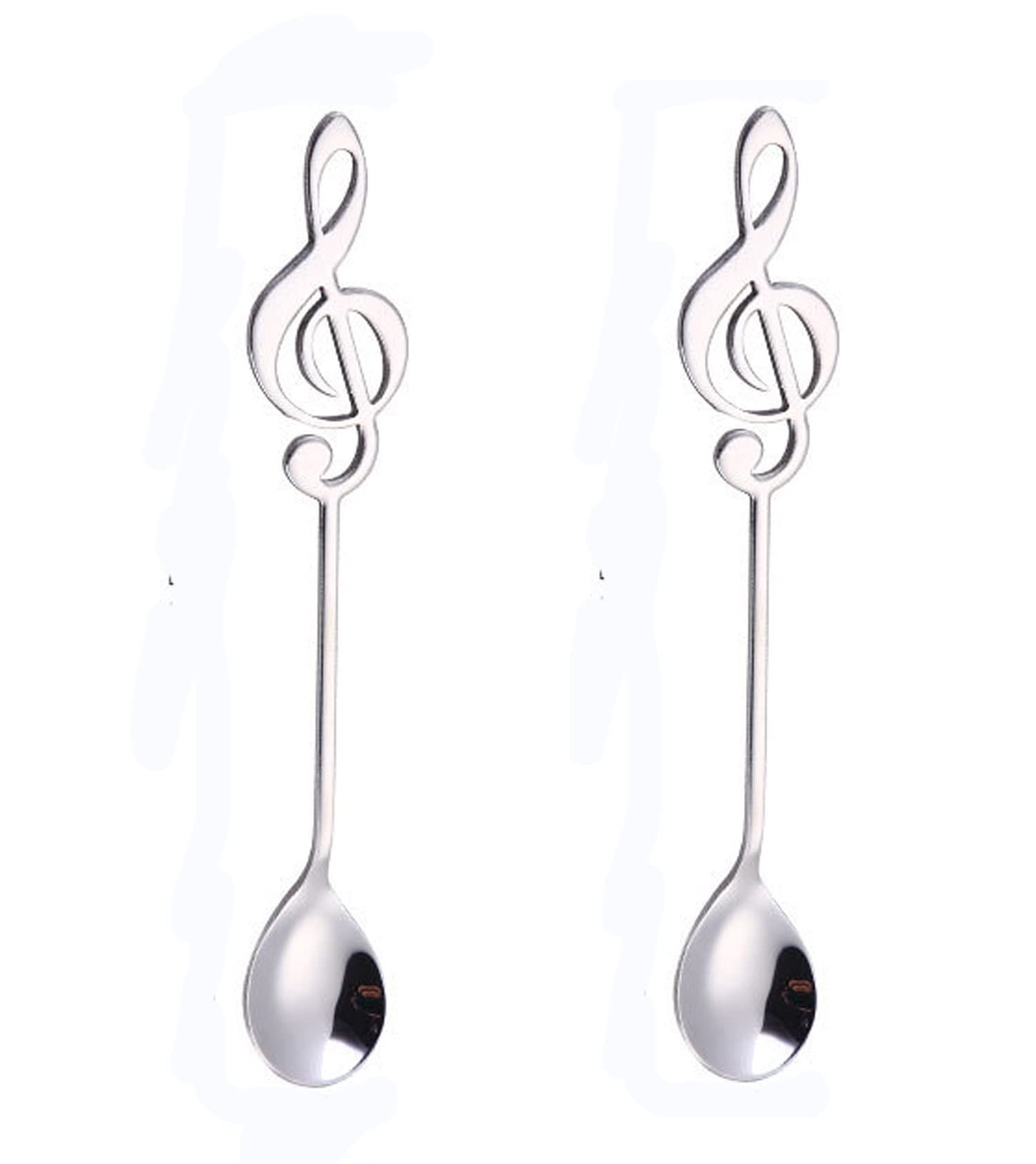 Spoons 6-Pack Creative Cute Teaspoons Stainless Steel Staff Musical Notation view 2