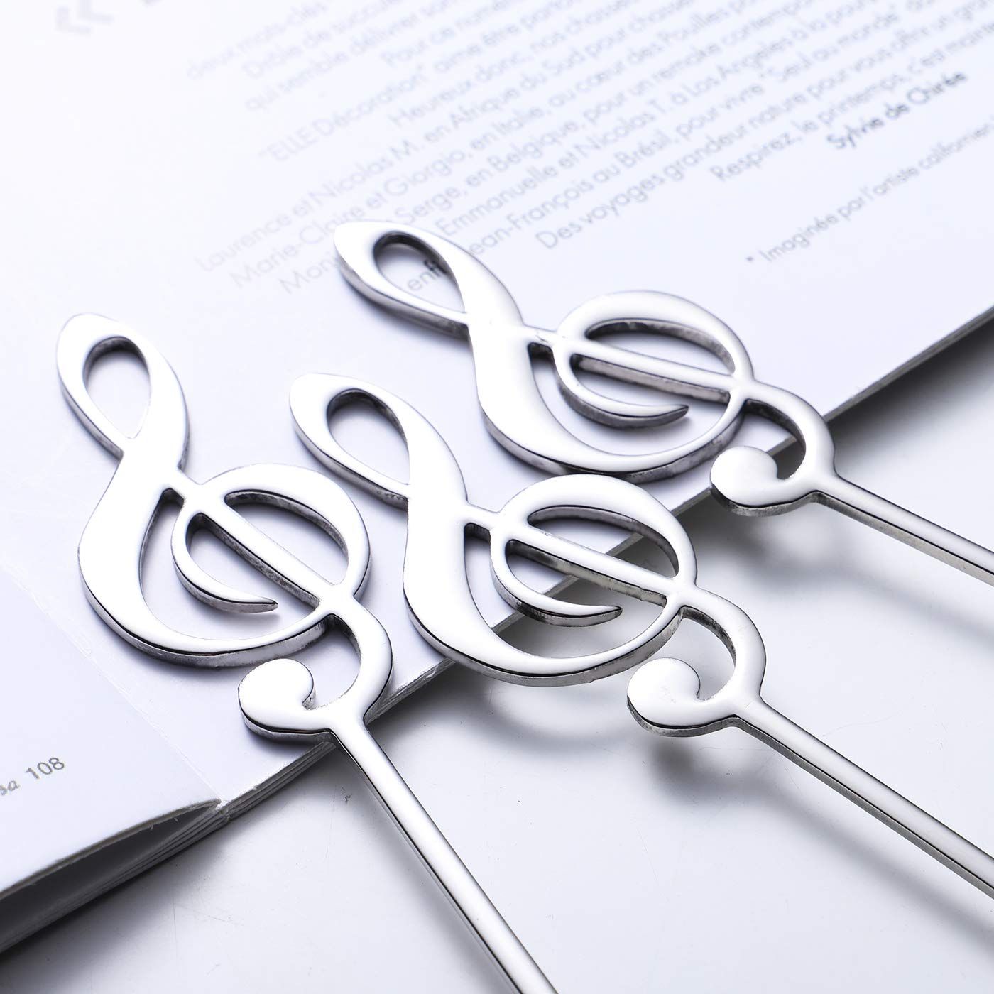 Spoons 6-Pack Creative Cute Teaspoons Stainless Steel Staff Musical Notation view 4