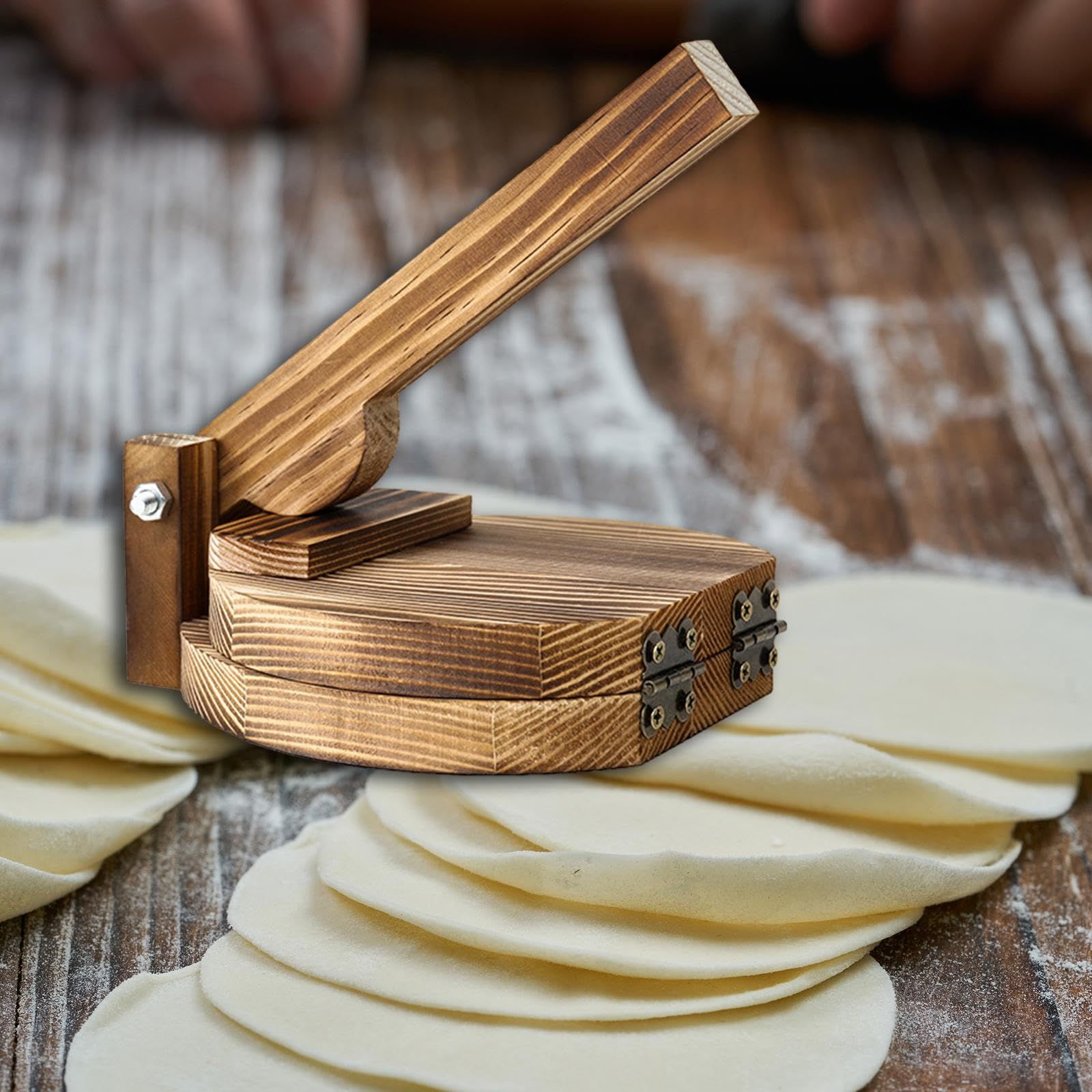 Wooden Tortilla Press Dumpling Maker view 4