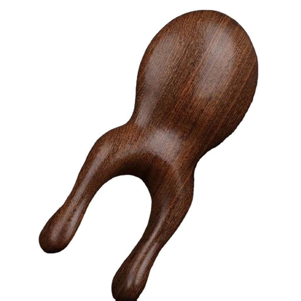 Natural Wood Head GuaSha Comb - Scalp Stimulator Massager Tools - Portable view 5