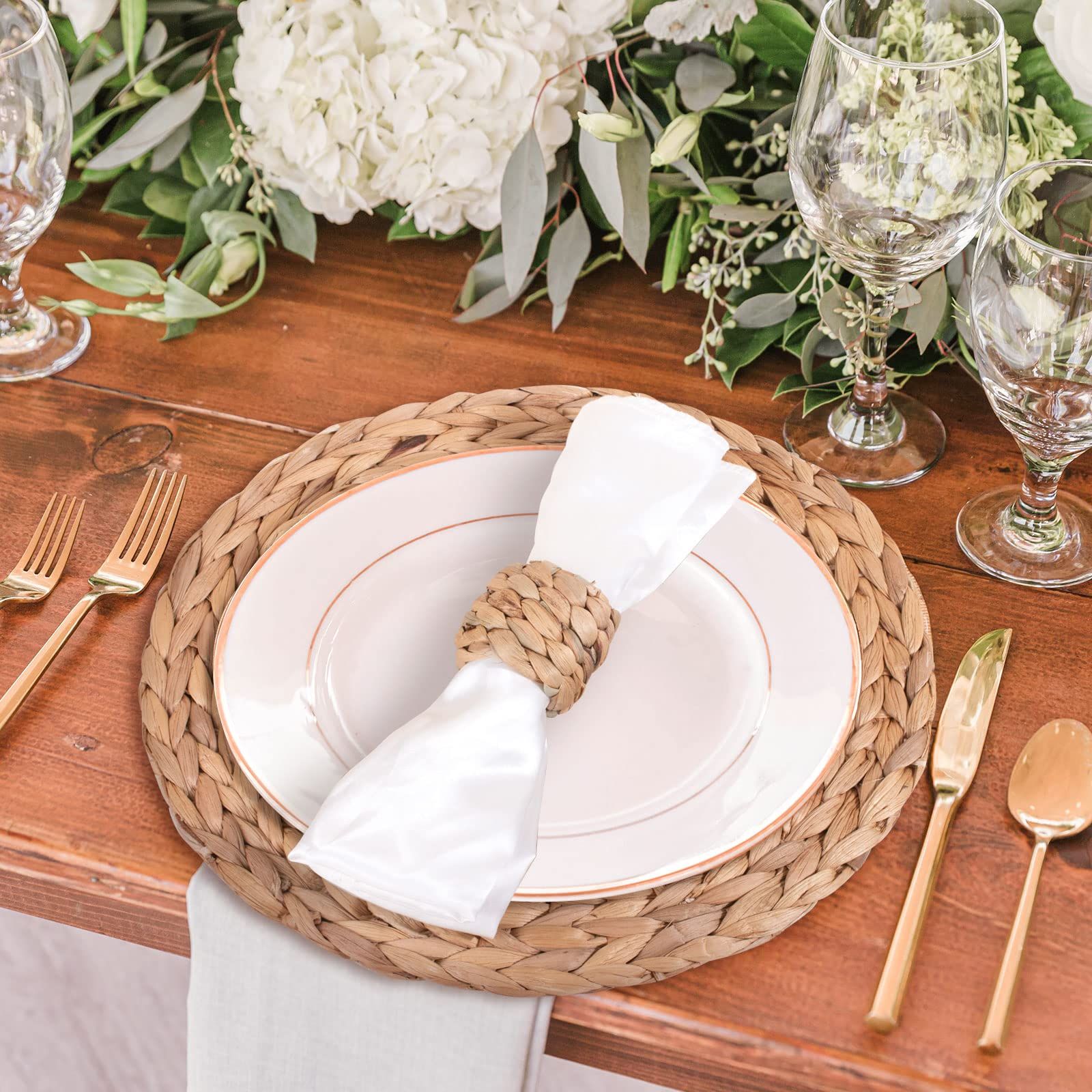 Hand-Woven Napkin Rings for Table Decor view 3