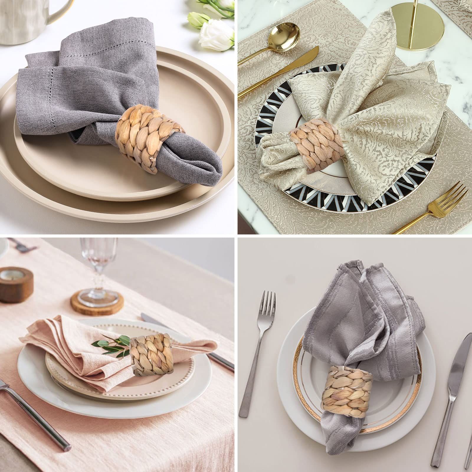 Hand-Woven Napkin Rings for Table Decor view 4