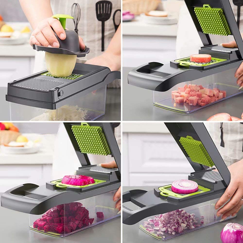 Vegetable Chopper Slicer Cutter Chopper and Grater 12 in 1 Vegetable Slicer view 2