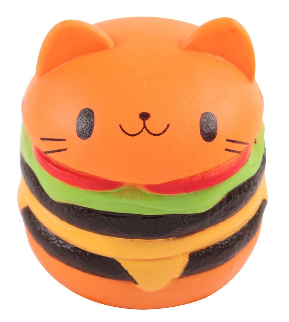 4.5" Squishies Jumbo Slow Rising Squishie Cat Hamburger Bread Toy they are view 3