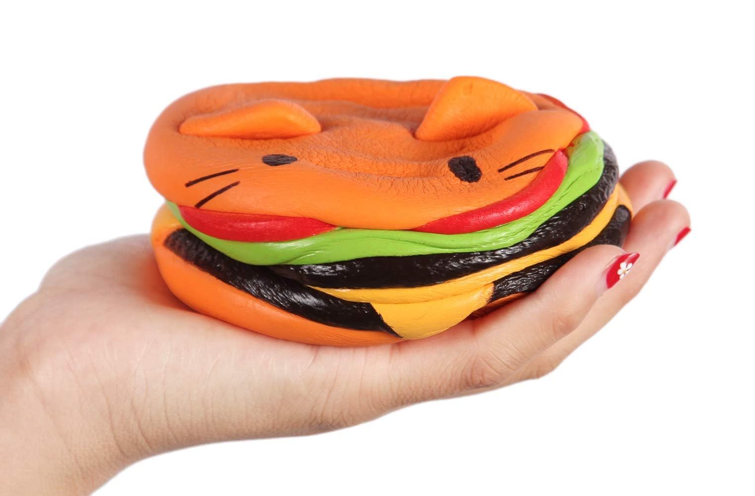 4.5" Squishies Jumbo Slow Rising Squishie Cat Hamburger Bread Toy they are view 4